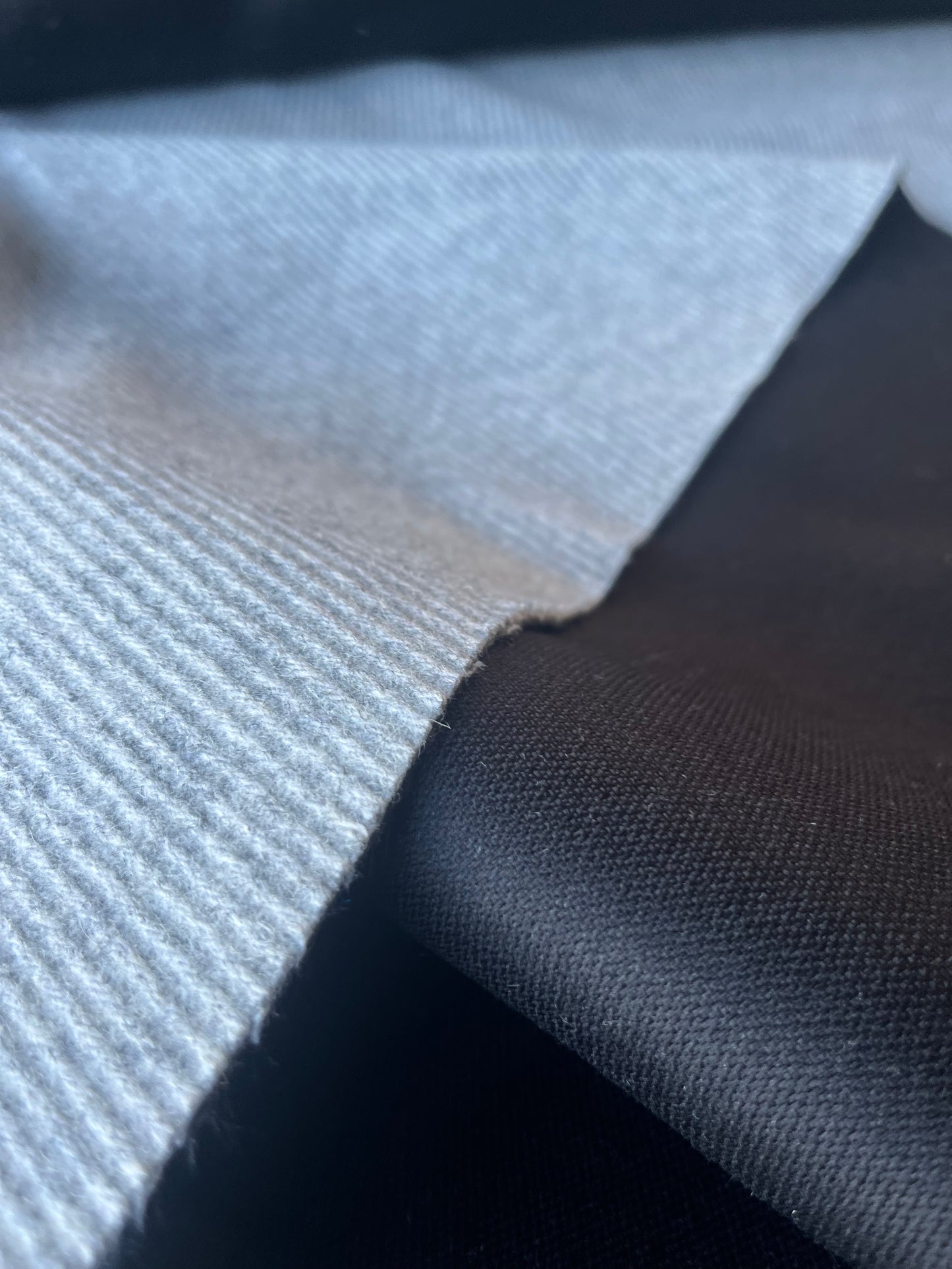 FENIX 015 double face wool grey tricotine coat fabric
