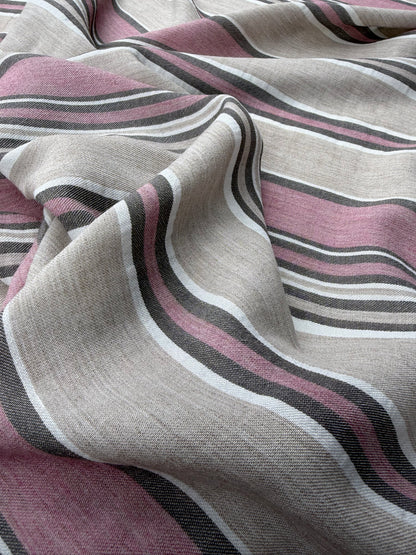 PC DANTE 029 midweight cotton/linnen jacquard pink beige stripe