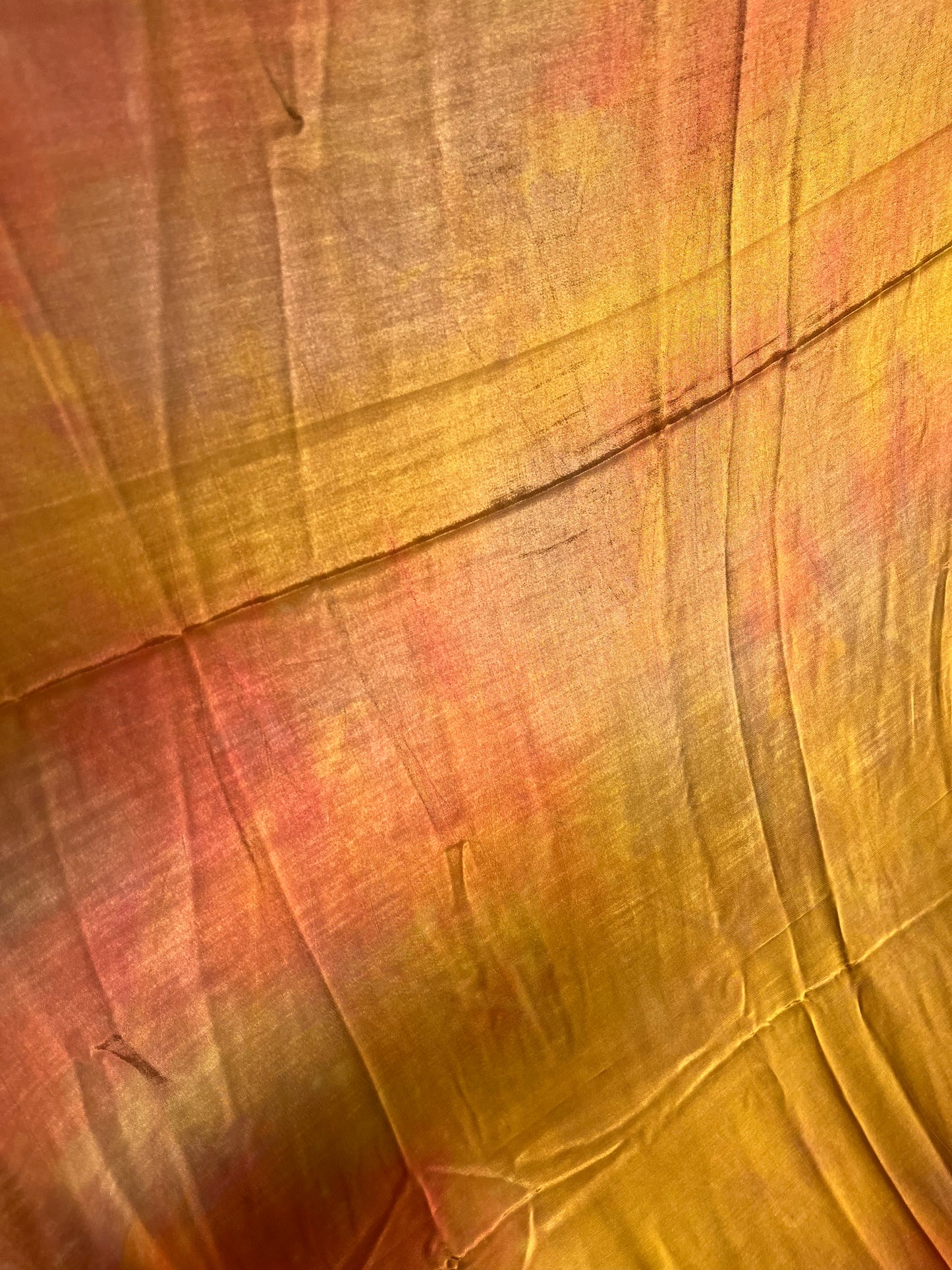 Solstice collection 8 cupro/viscose tie-dye orange