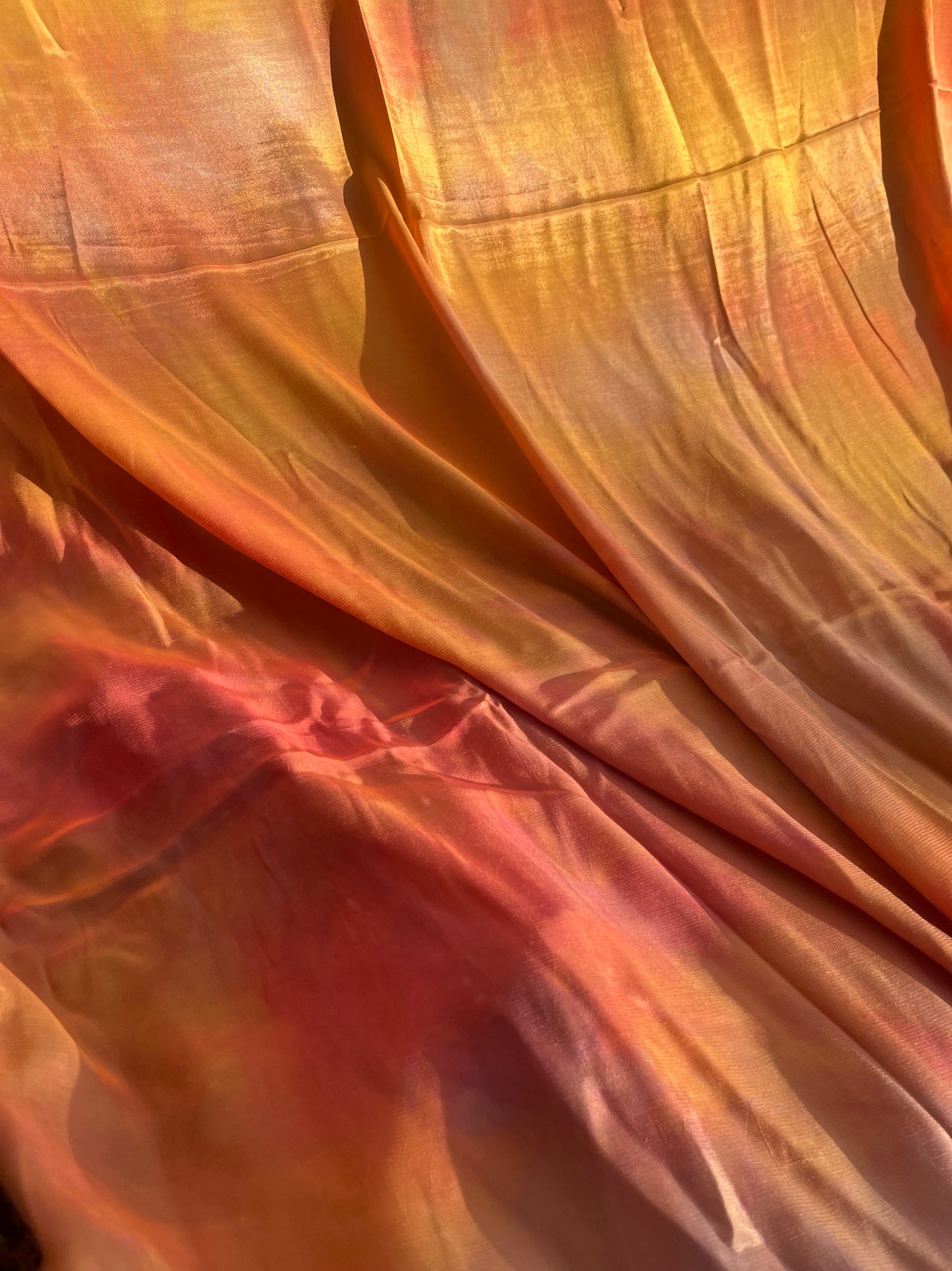 Solstice collection 8 cupro/viscose tie-dye orange