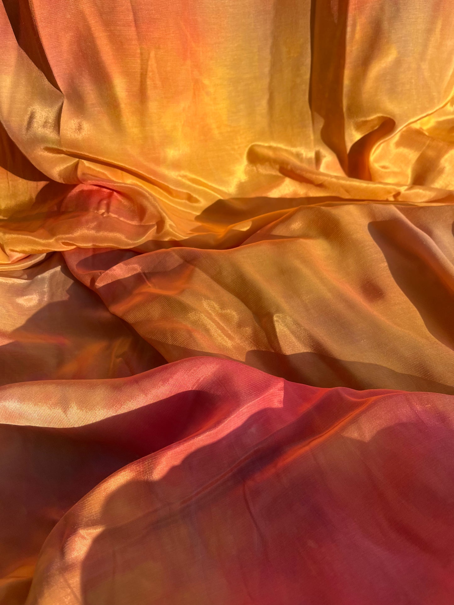 Solstice collection 8 cupro/viscose tie-dye orange