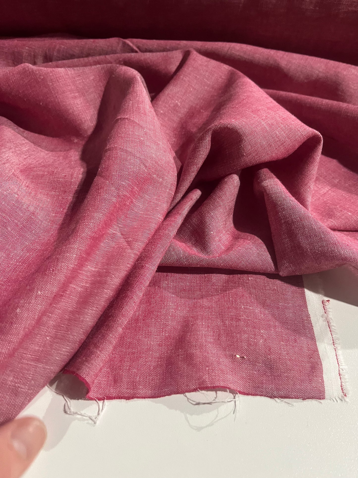 LC MOIRA 016 washed linen/viscose framboise