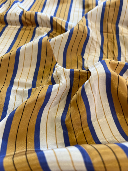 D01 satin stripe yellow/blue