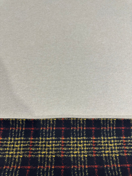 Flip side 215 red yellow black check double face creme