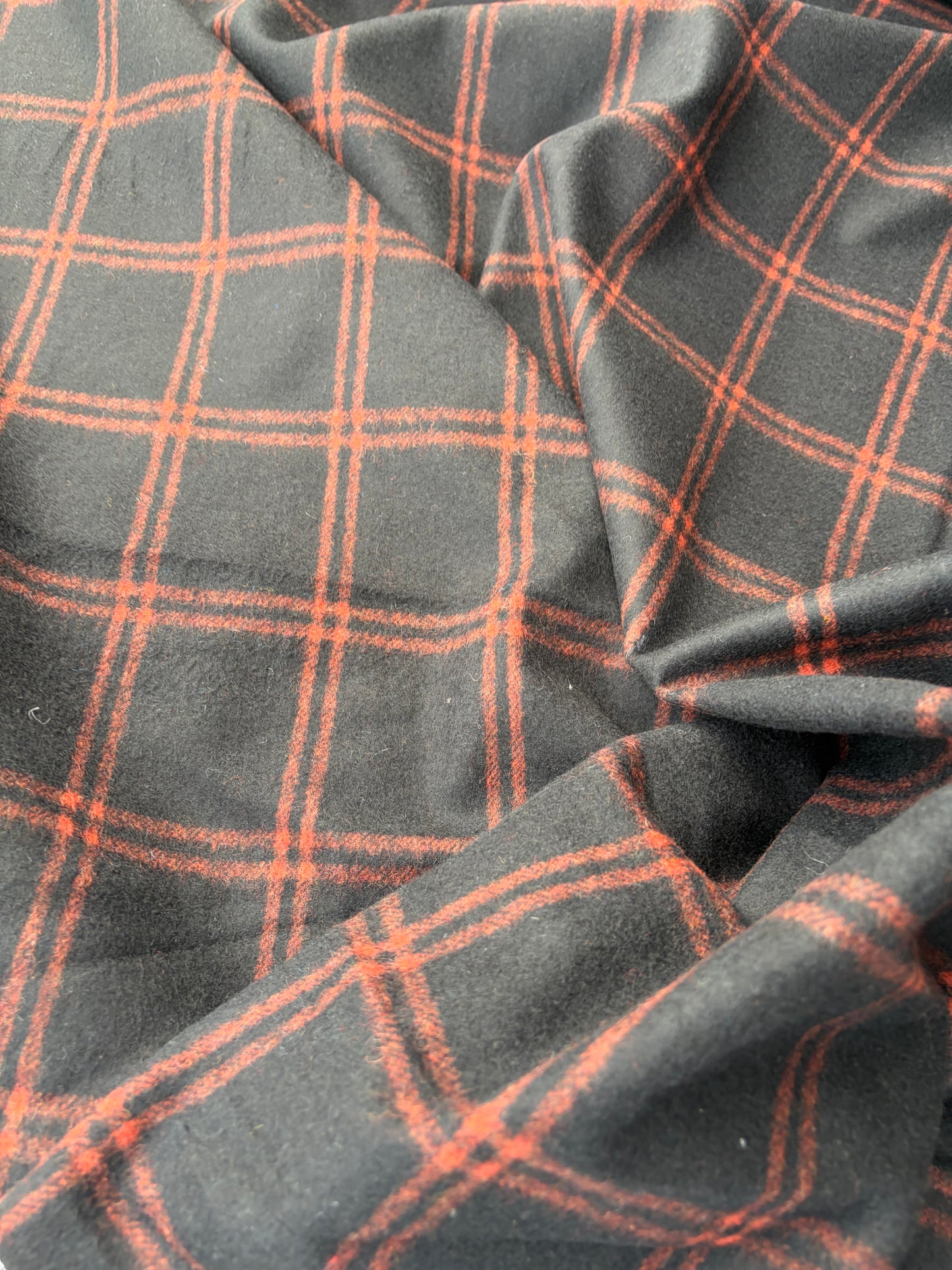 DARREN 006 brown checkered wool flannel