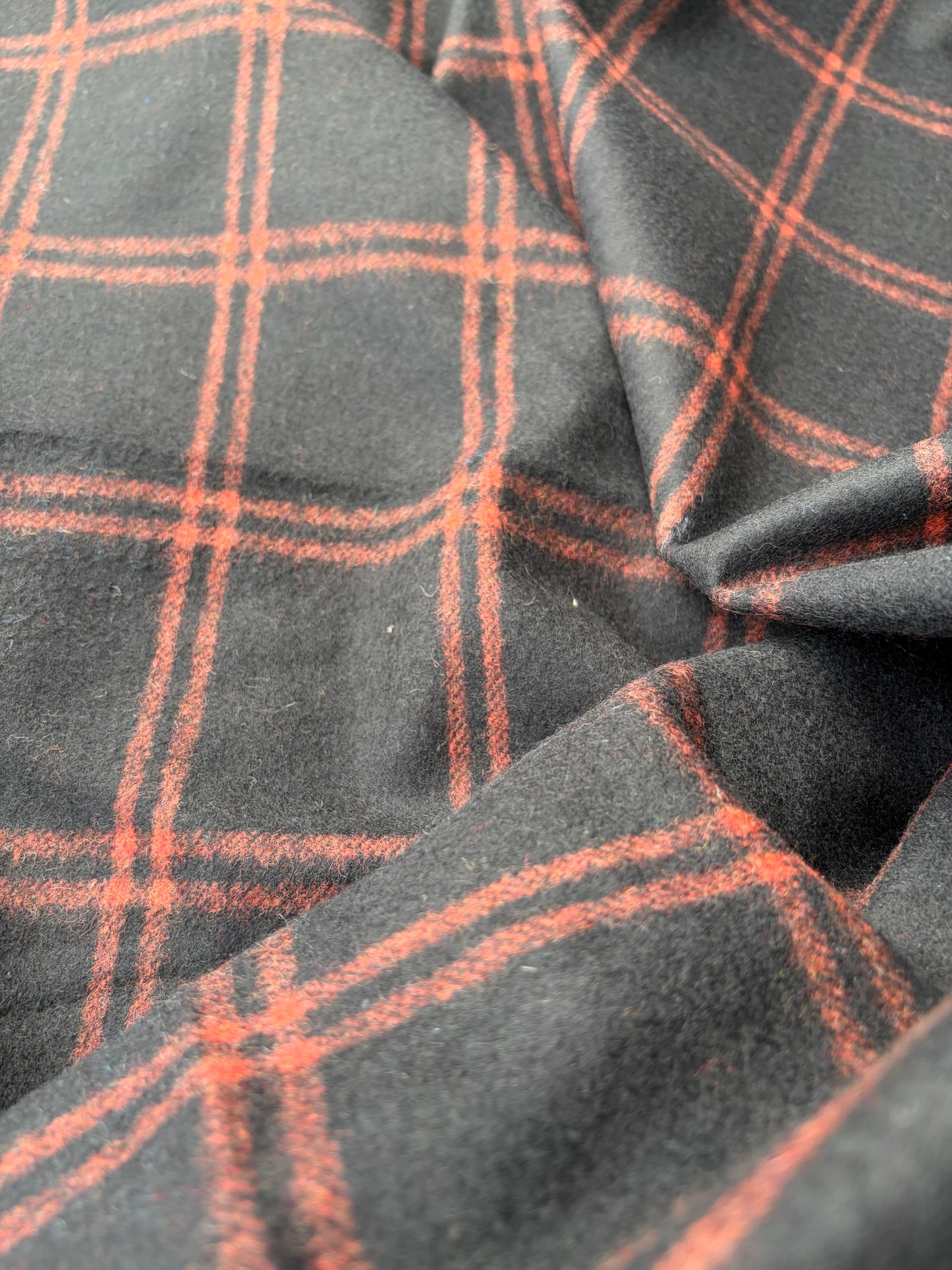 DARREN 006 brown checkered wool flannel