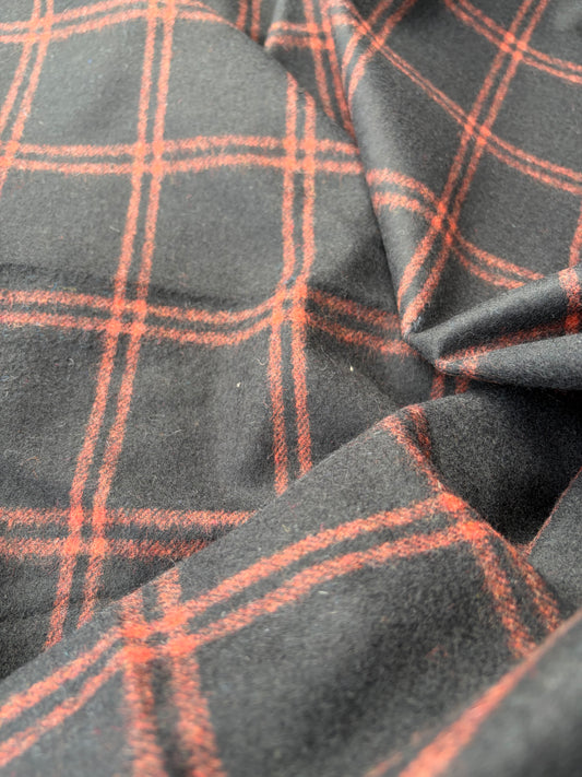 DARREN 006 brown checkered wool flannel