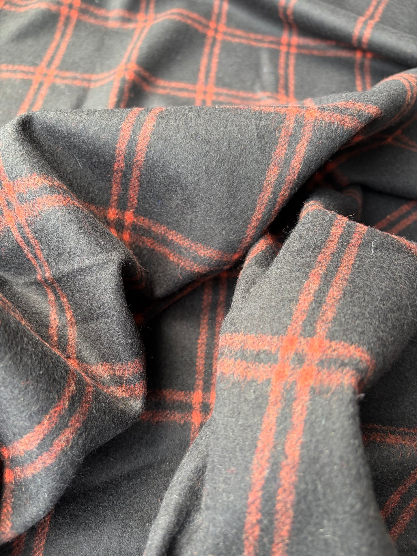 DARREN 006 brown checkered wool flannel