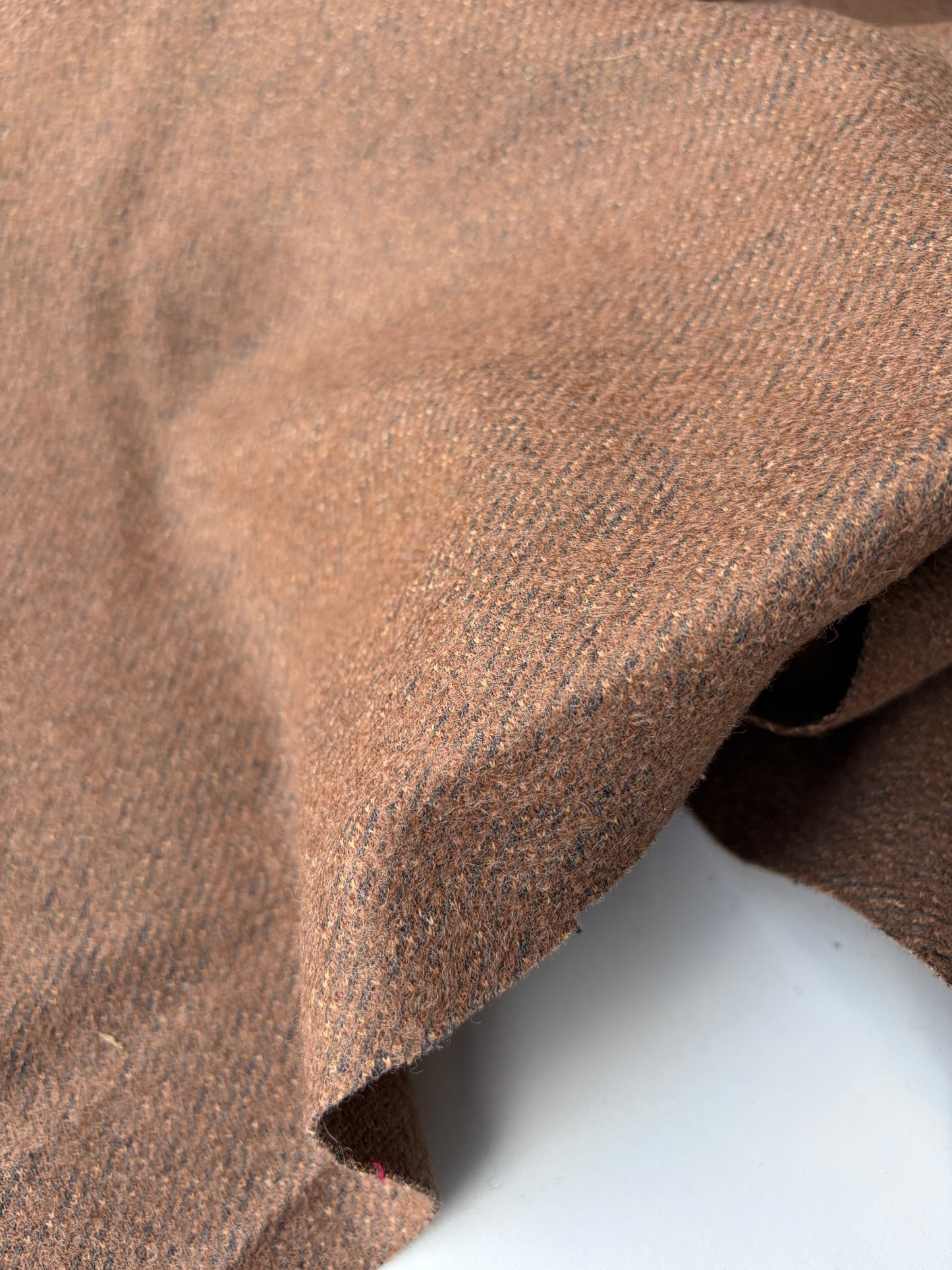 DARREN 008 cognac stretch carded wool tweed