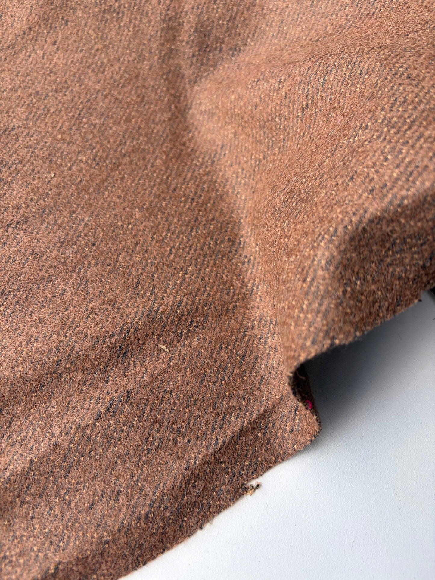 DARREN 008 cognac stretch carded wool tweed