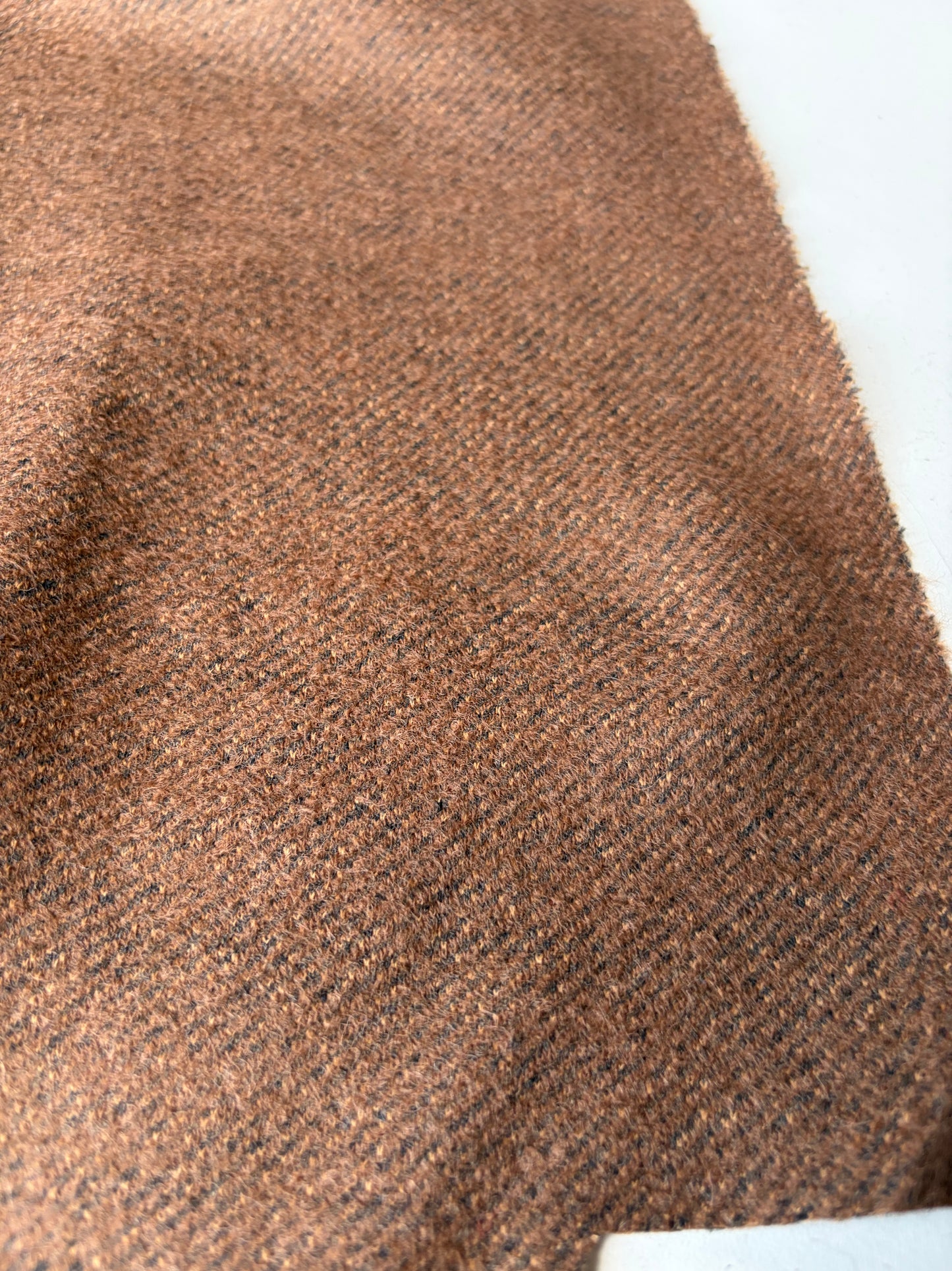 DARREN 008 cognac stretch carded wool tweed