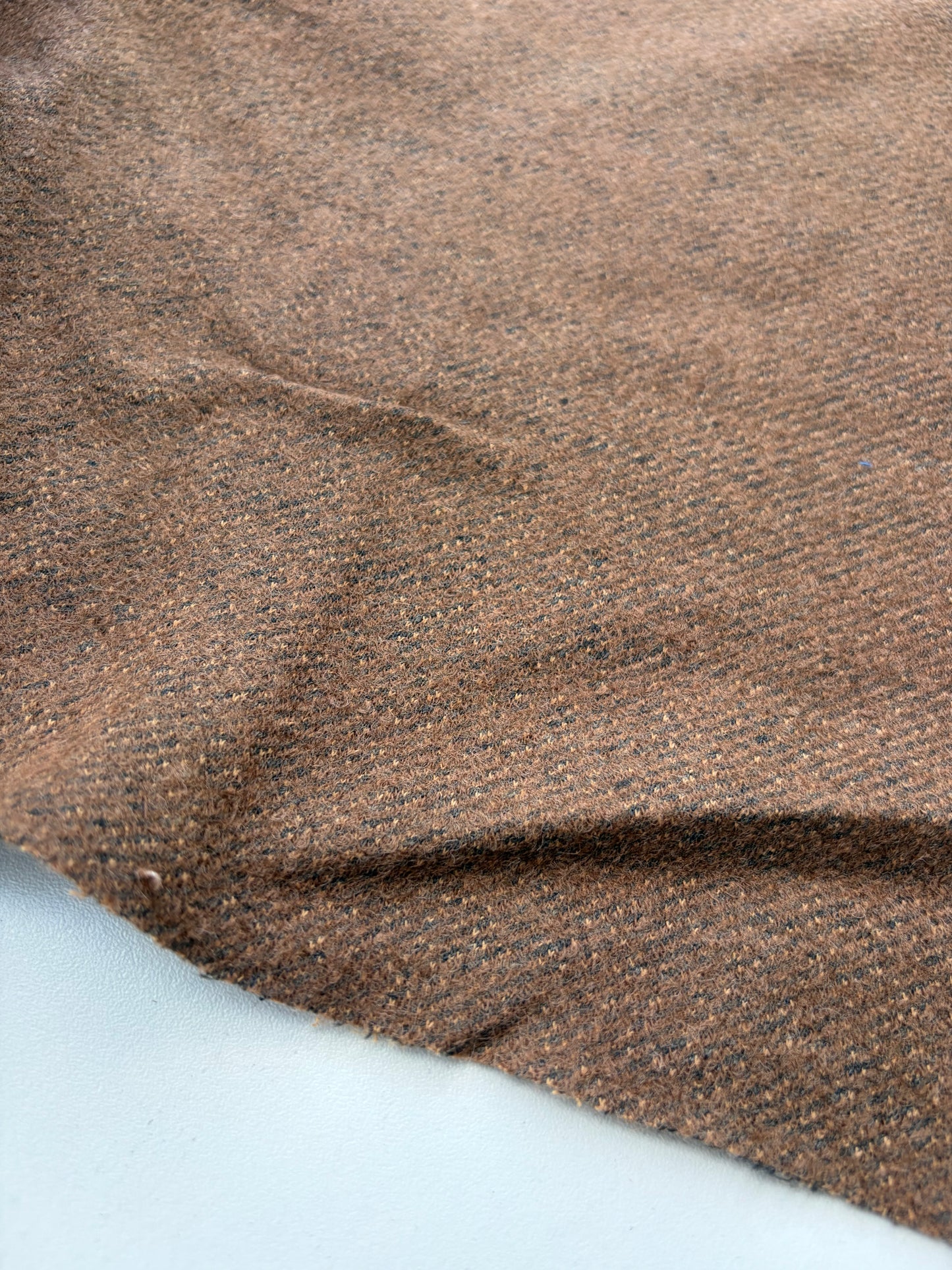DARREN 008 cognac stretch carded wool tweed