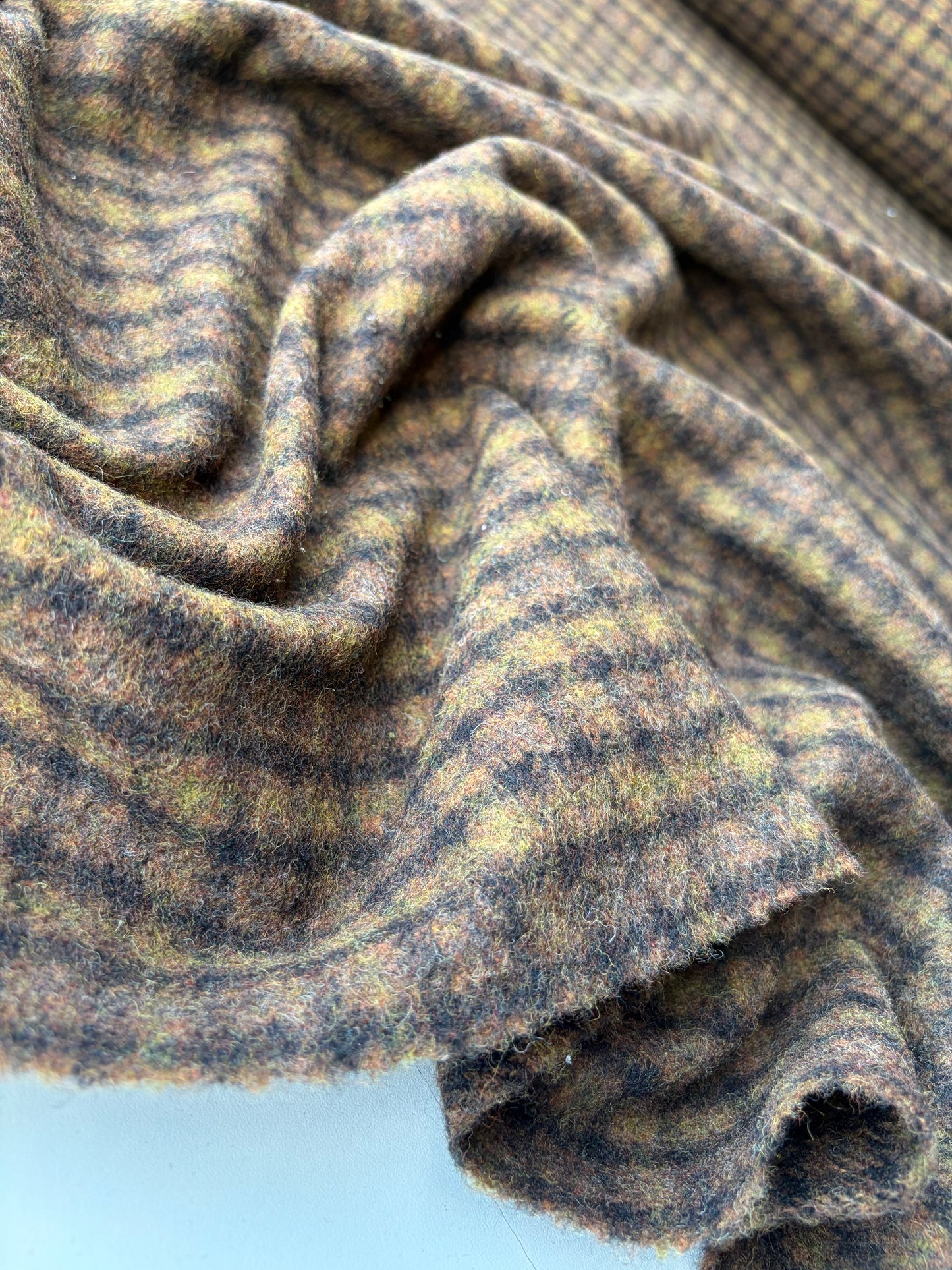 DARREN 009 cognac/brown checkered carded wool