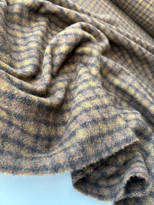 DARREN 009 cognac/brown checkered carded wool