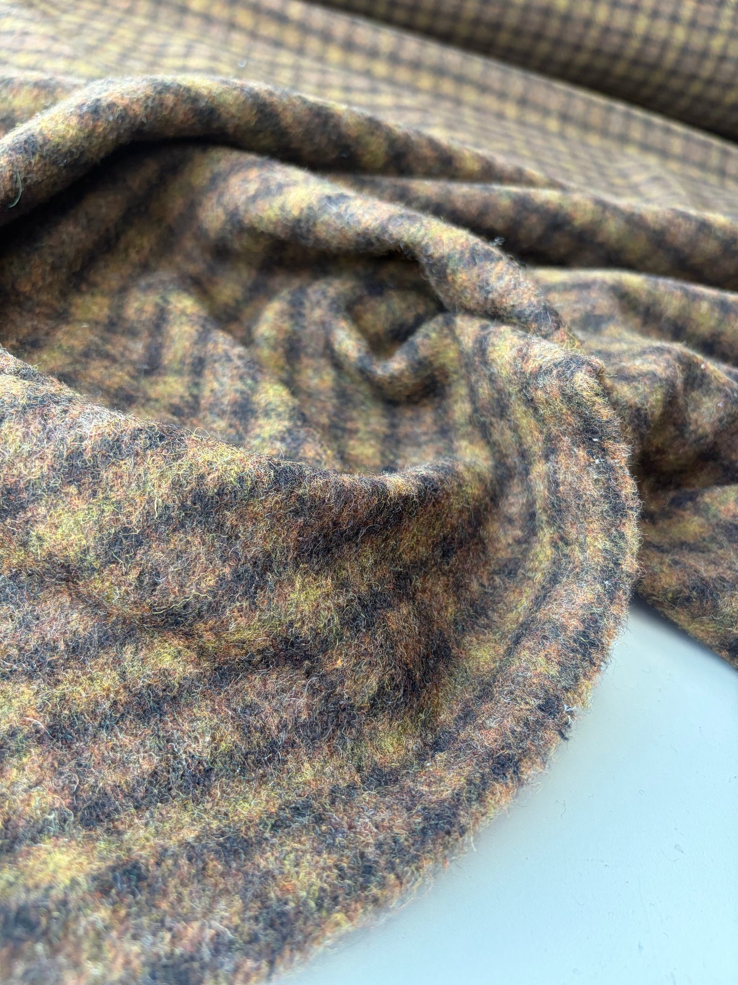 DARREN 009 cognac/brown checkered carded wool