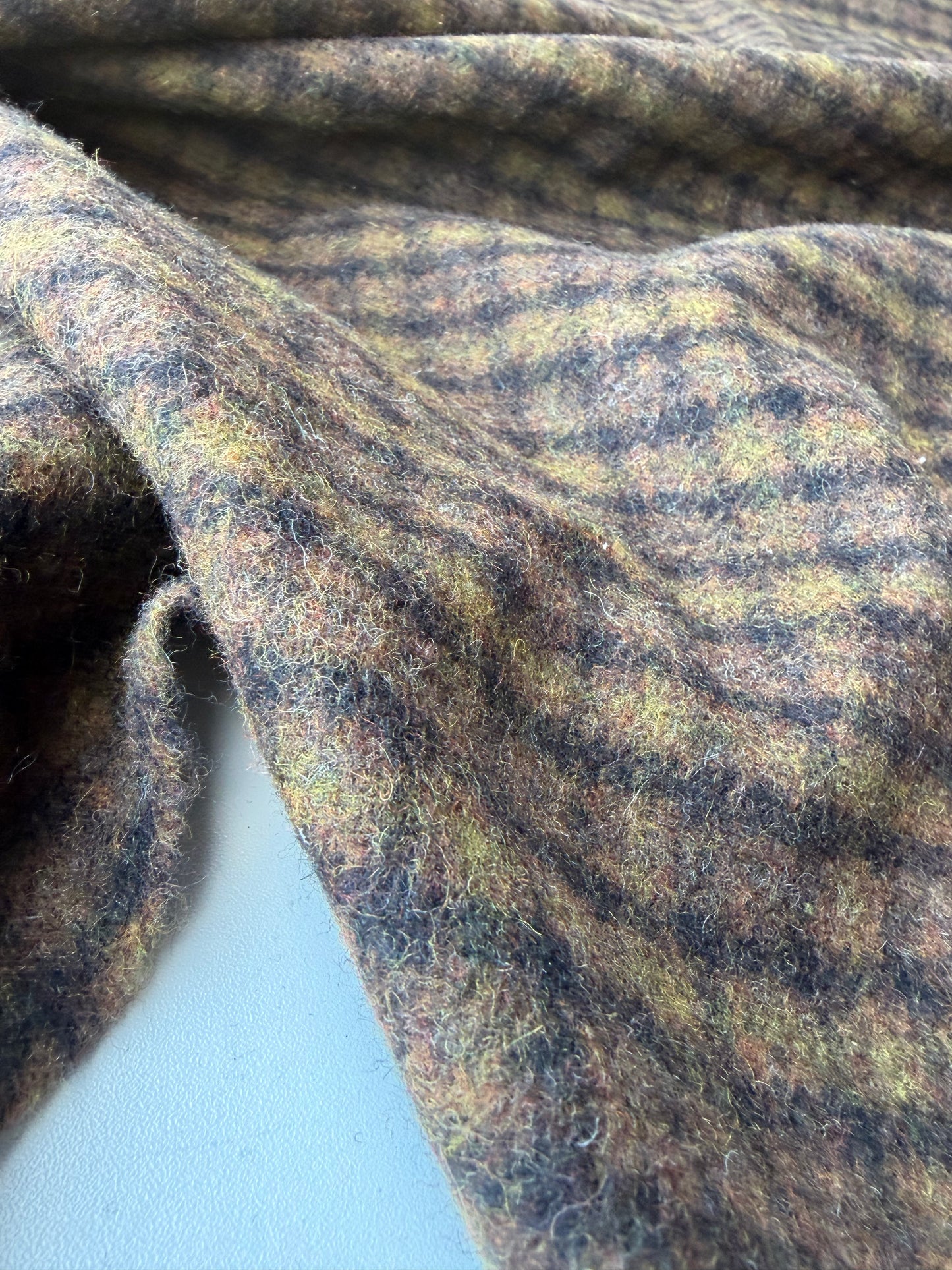 DARREN 009 cognac/brown checkered carded wool
