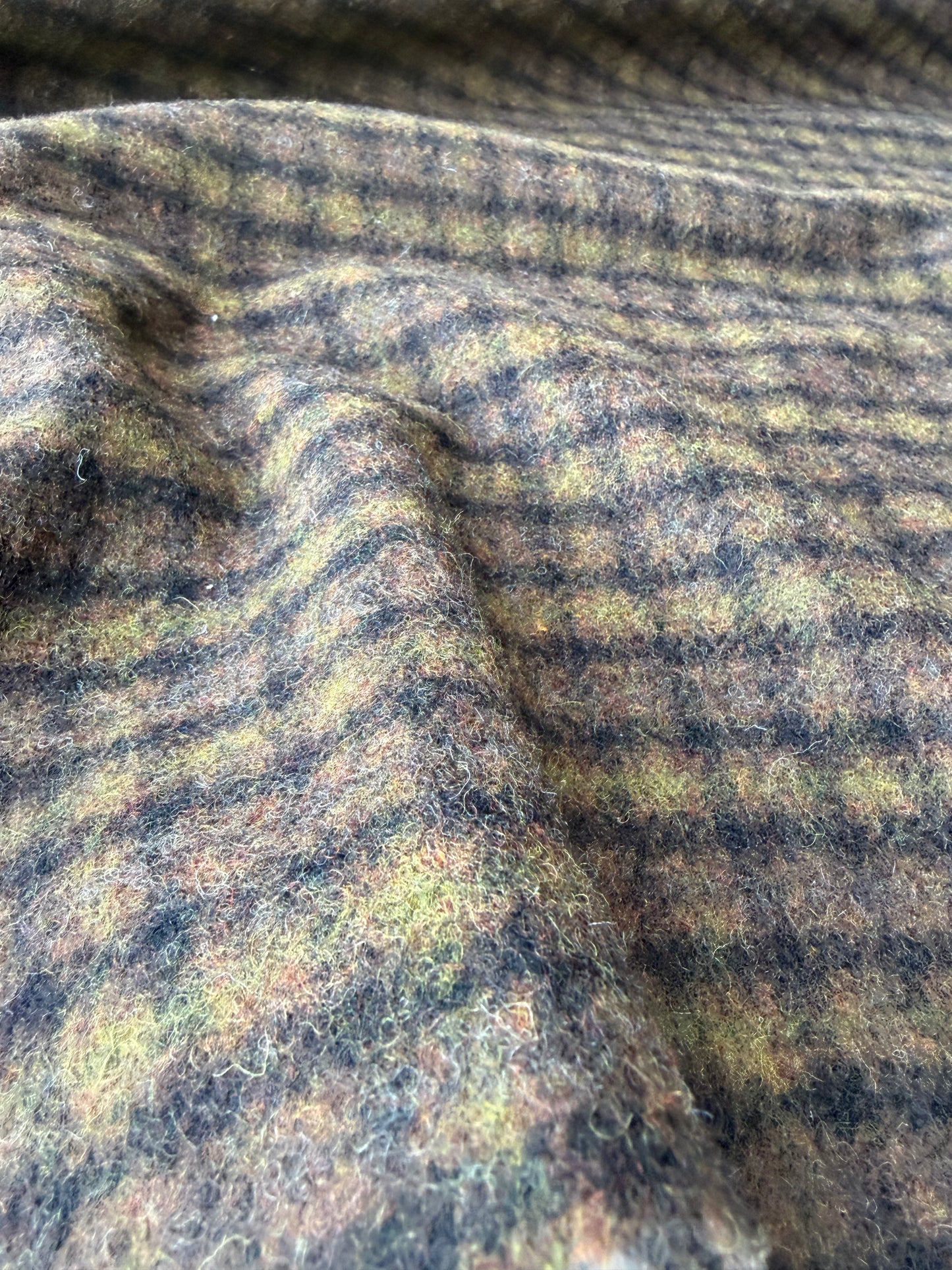 DARREN 009 cognac/brown checkered carded wool