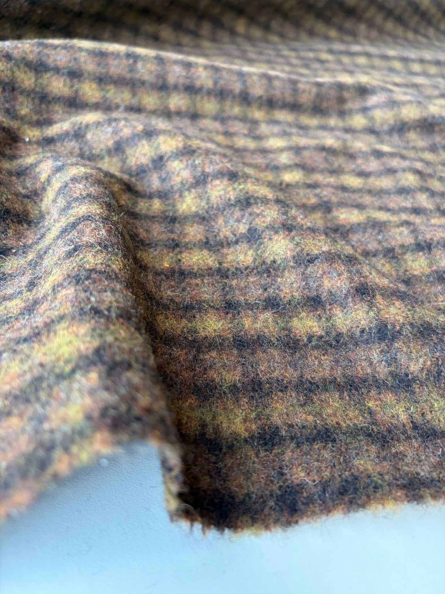 DARREN 009 cognac/brown checkered carded wool