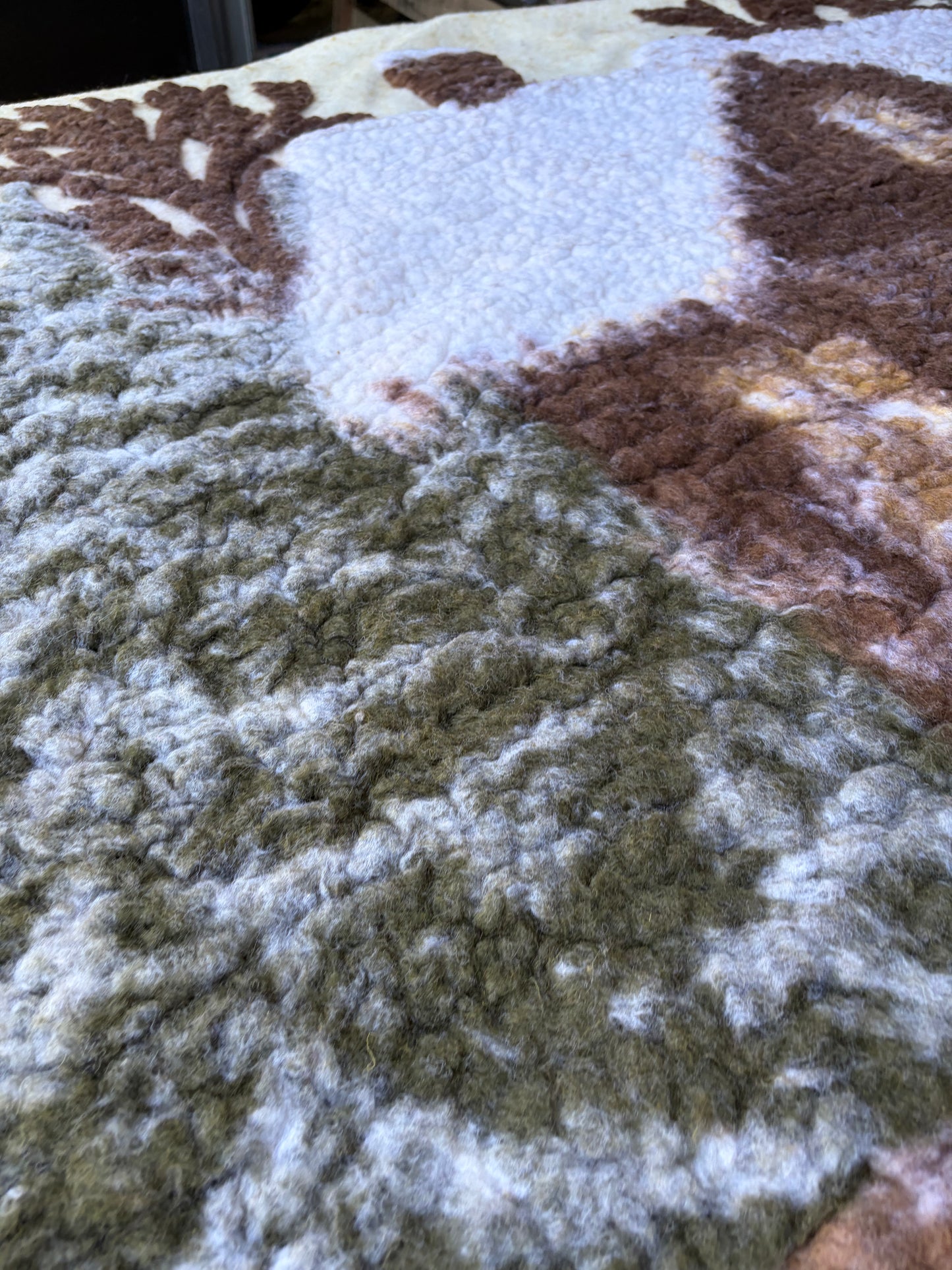 DARREN 010 heavy boiled wool plaid "snowy house"