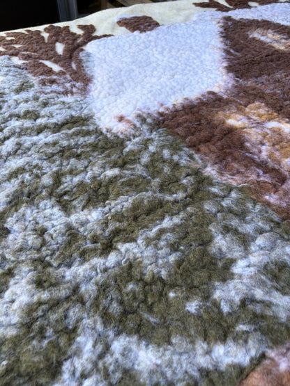 PC DARREN 010 heavy boiled wool plaid "snowy house"
