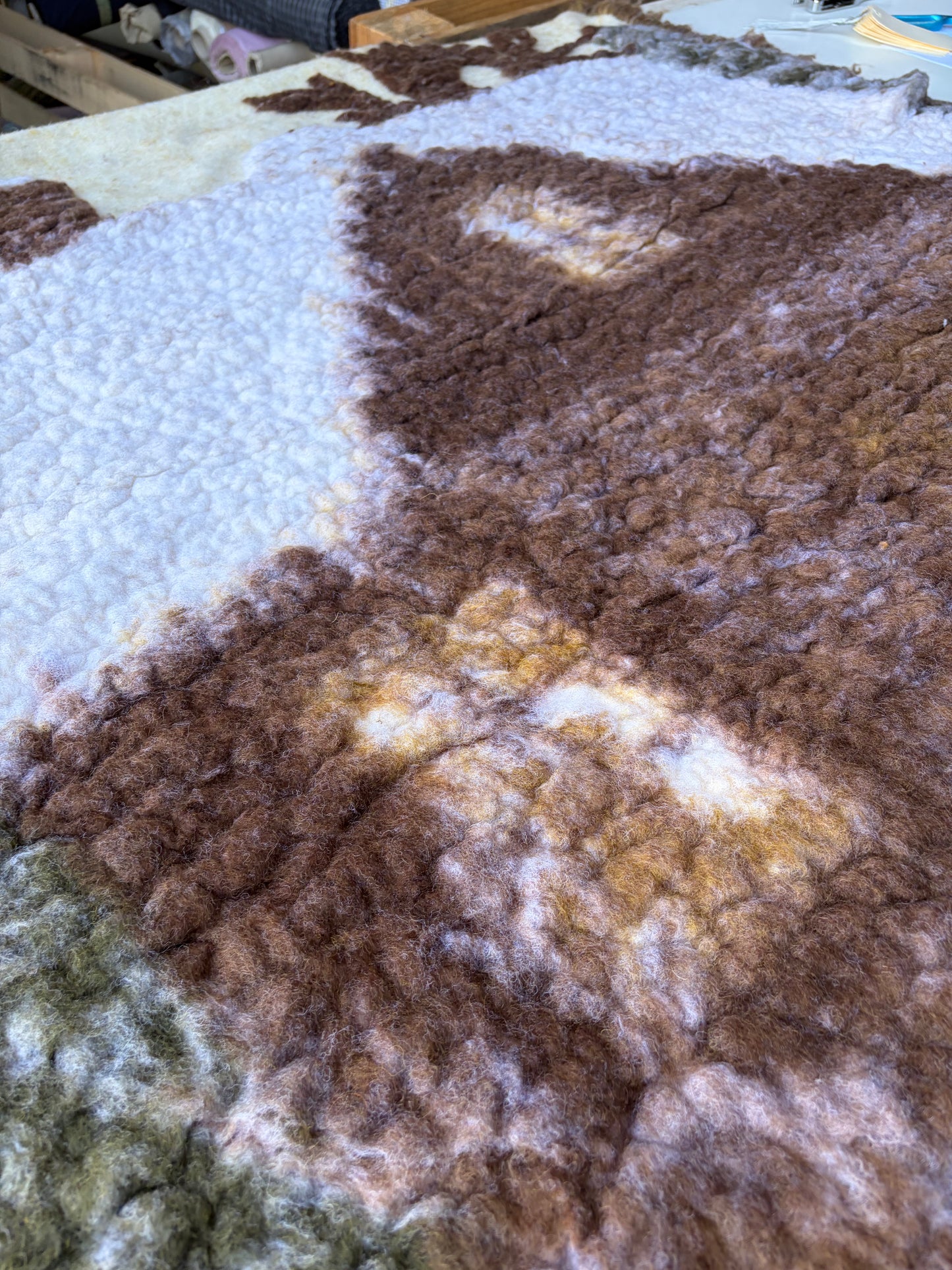DARREN 010 heavy boiled wool plaid "snowy house"