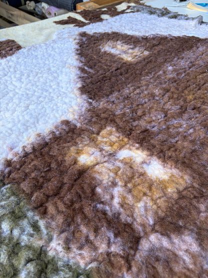 PC DARREN 010 heavy boiled wool plaid "snowy house"