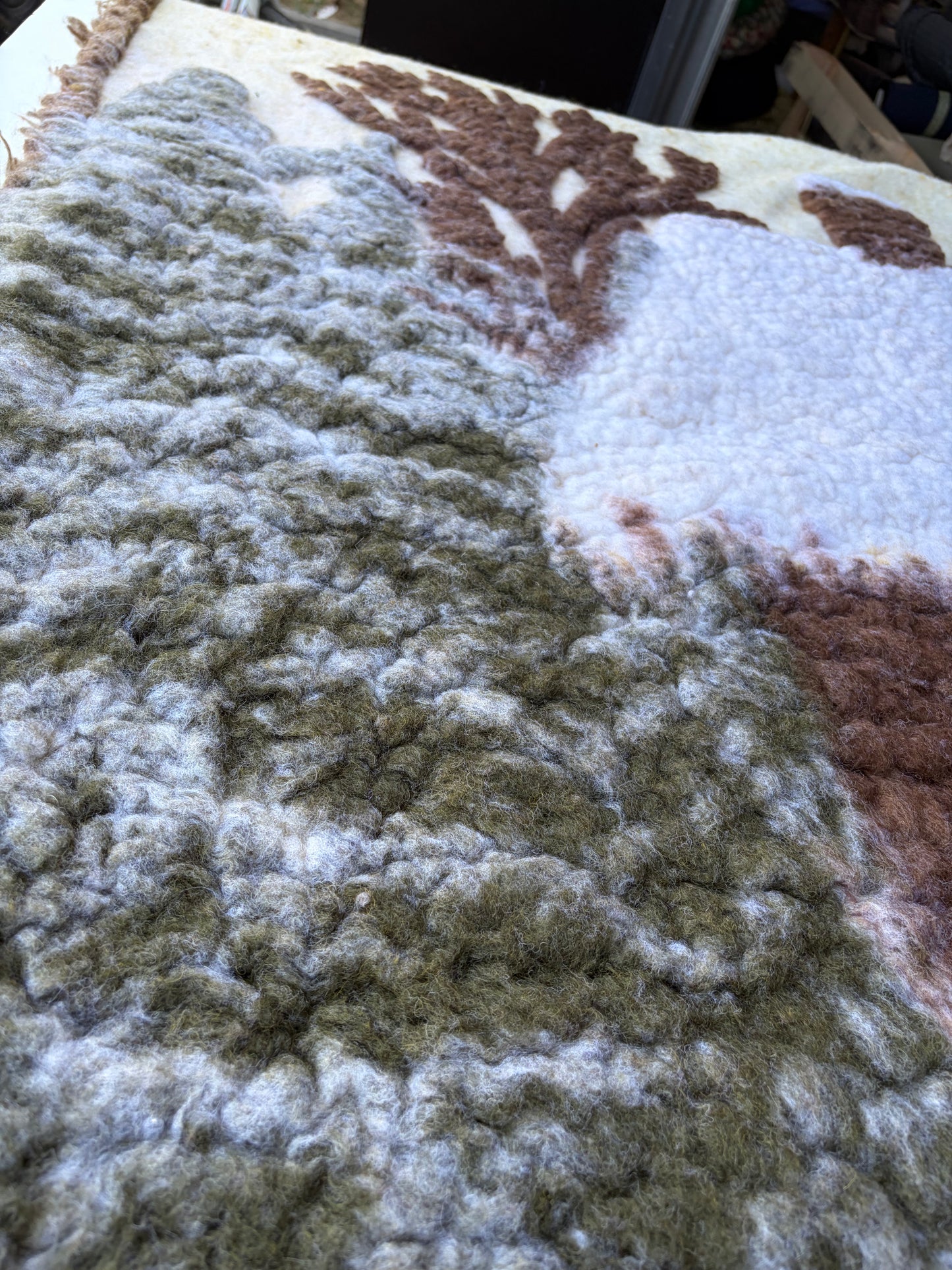 DARREN 010 heavy boiled wool plaid "snowy house"