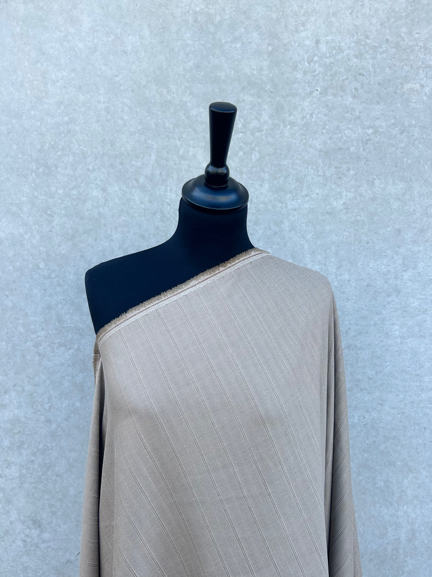 PREM10017 Loro Piana twin stripe wool herringbone camel
