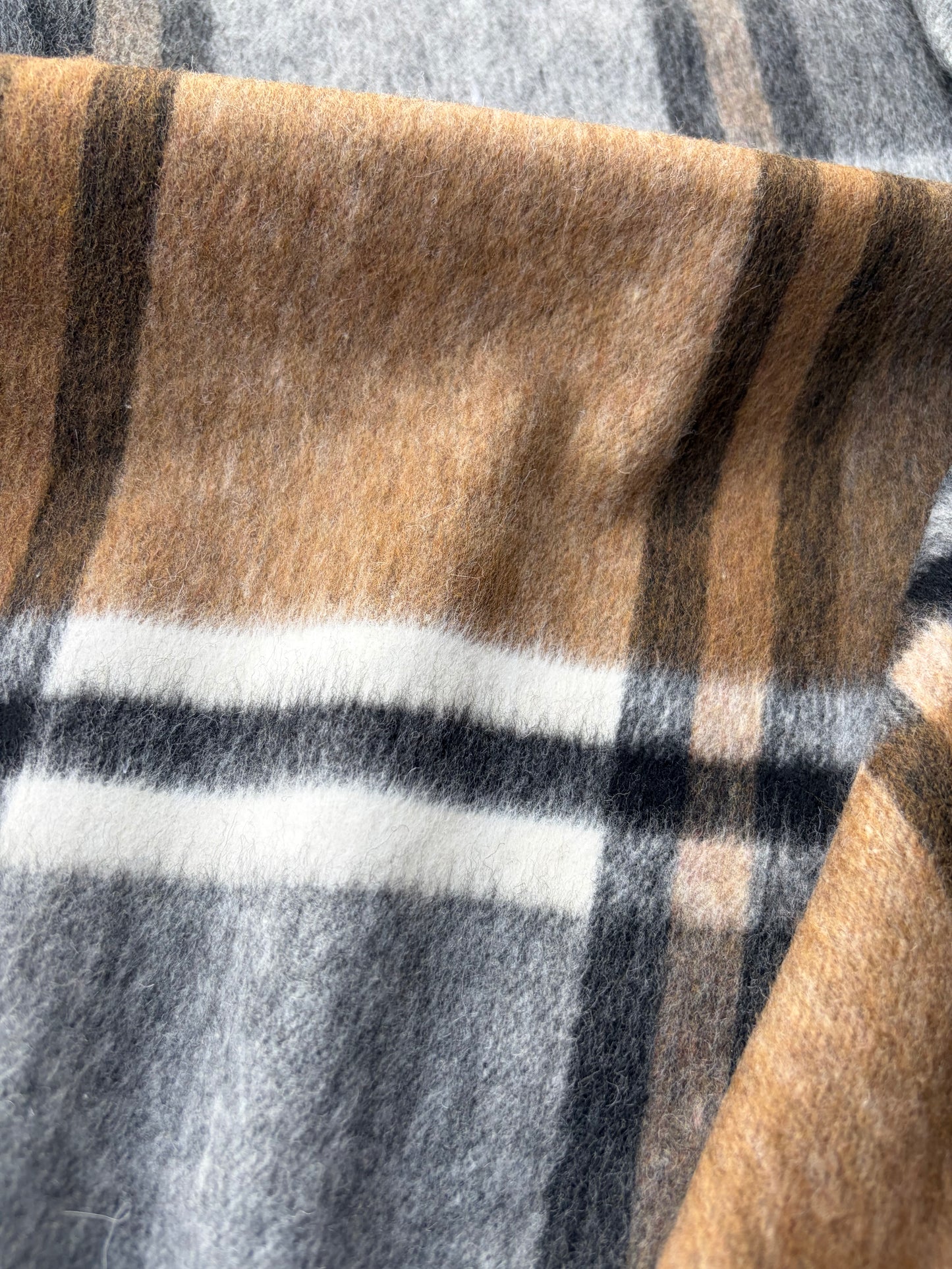 DARREN 013 grey/camel checkered wool flannel