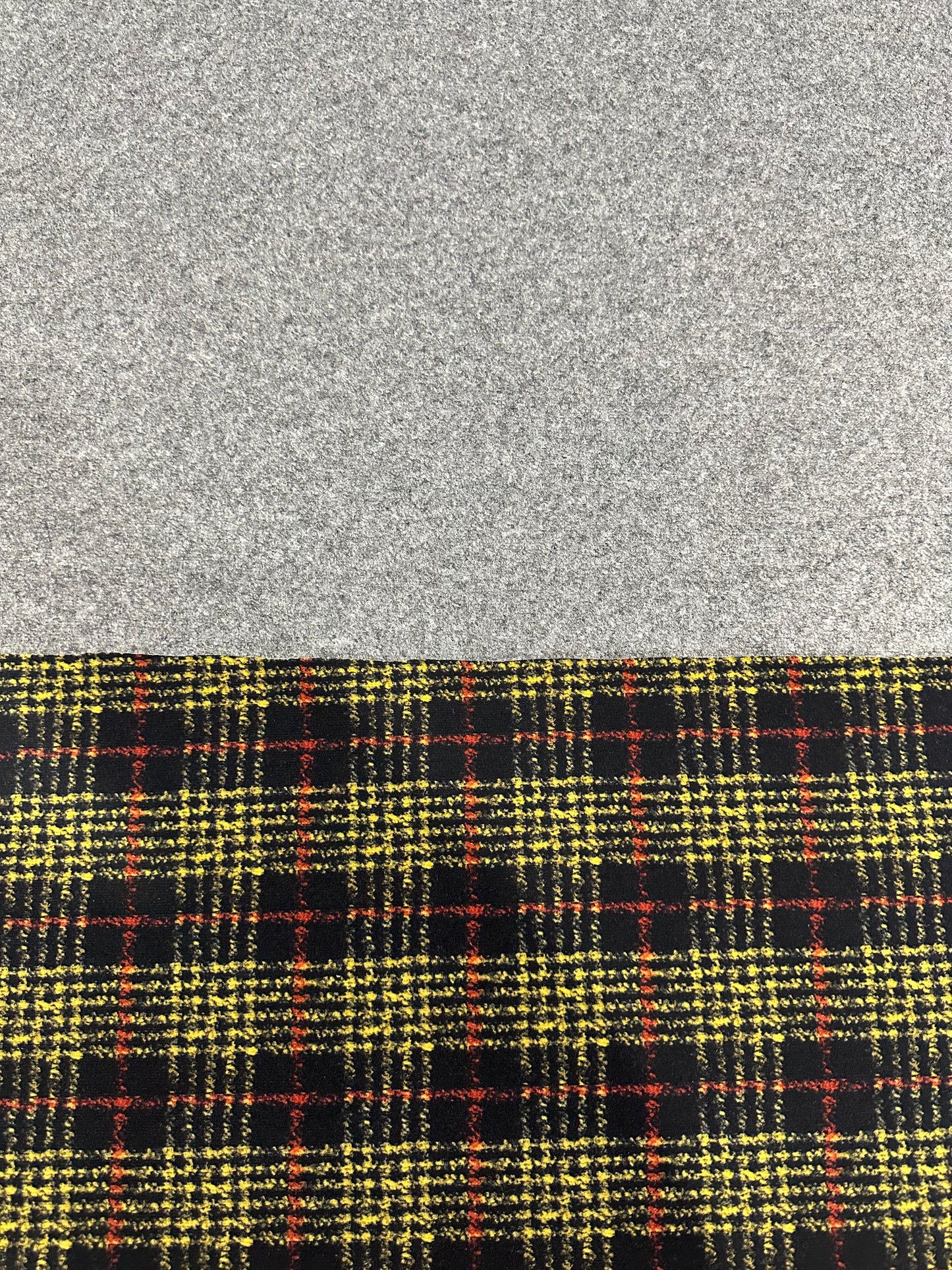 Flip side 345 red yellow black check double face grey