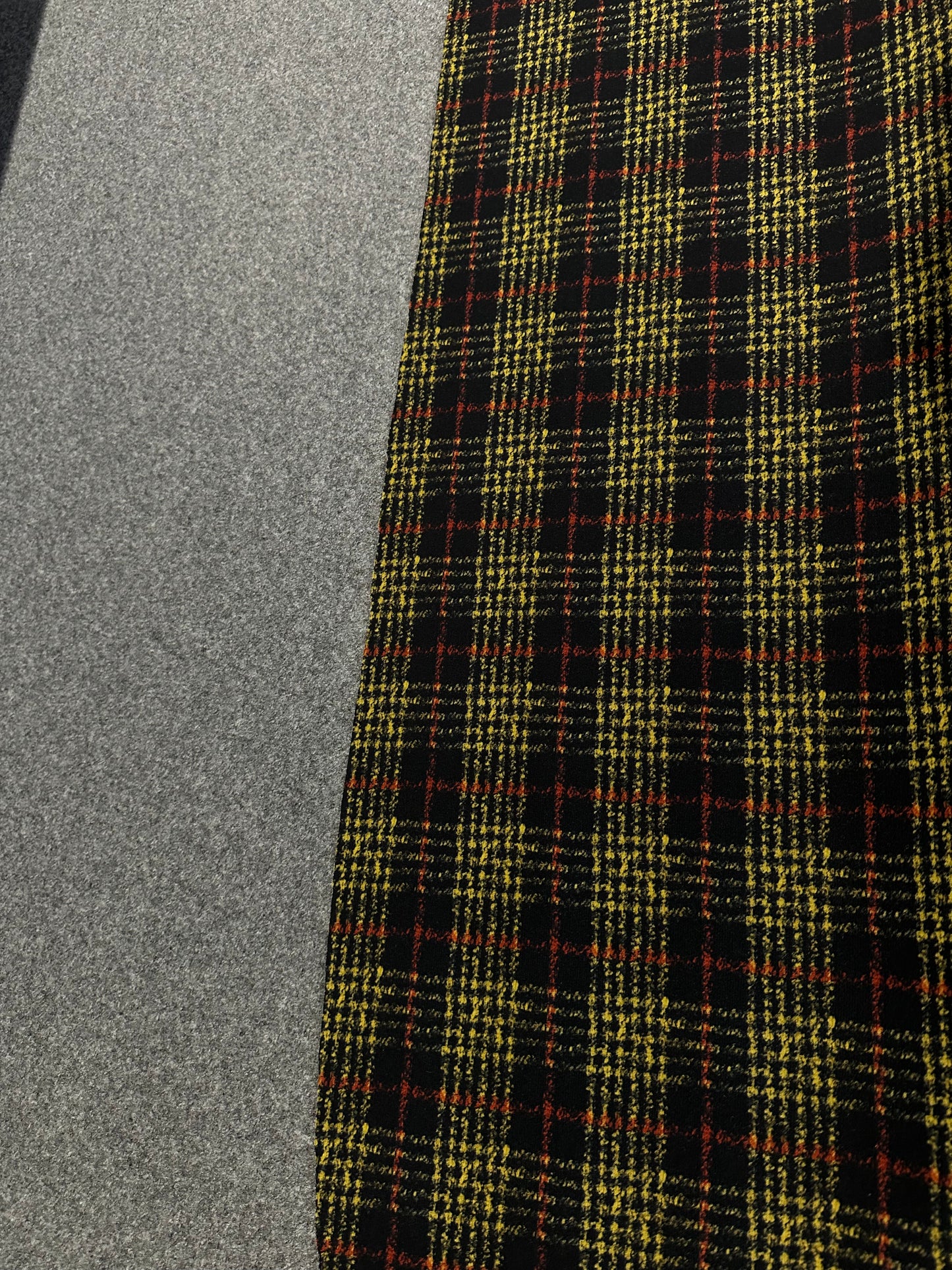 Flip side 345 red yellow black check double face grey