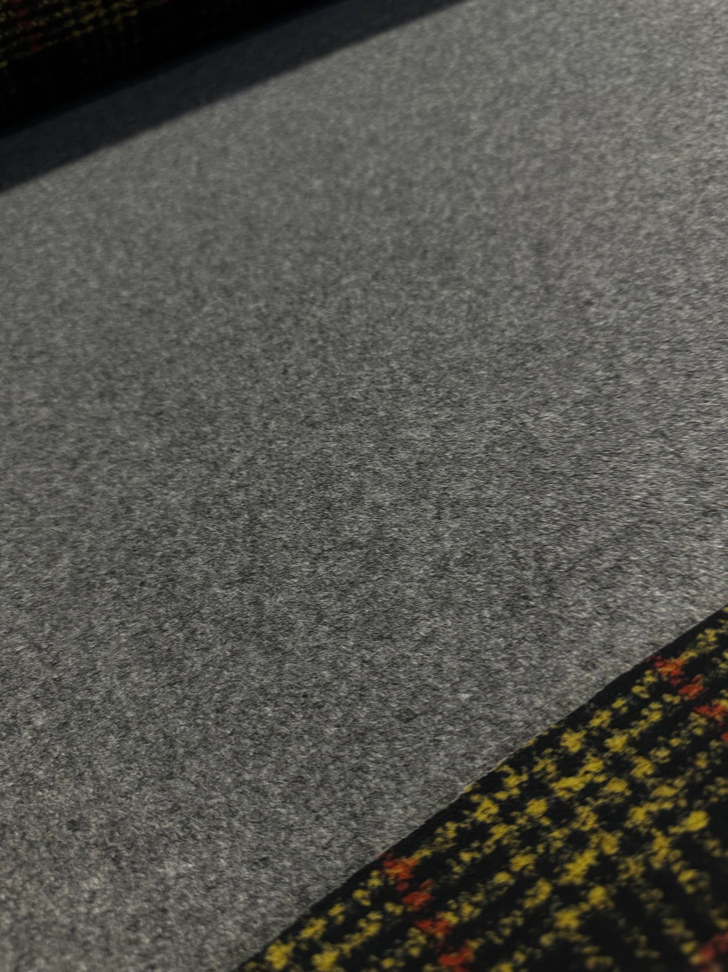 Flip side 345 red yellow black check double face grey