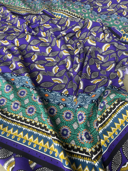 In The Garden 3 viscose with repeat print