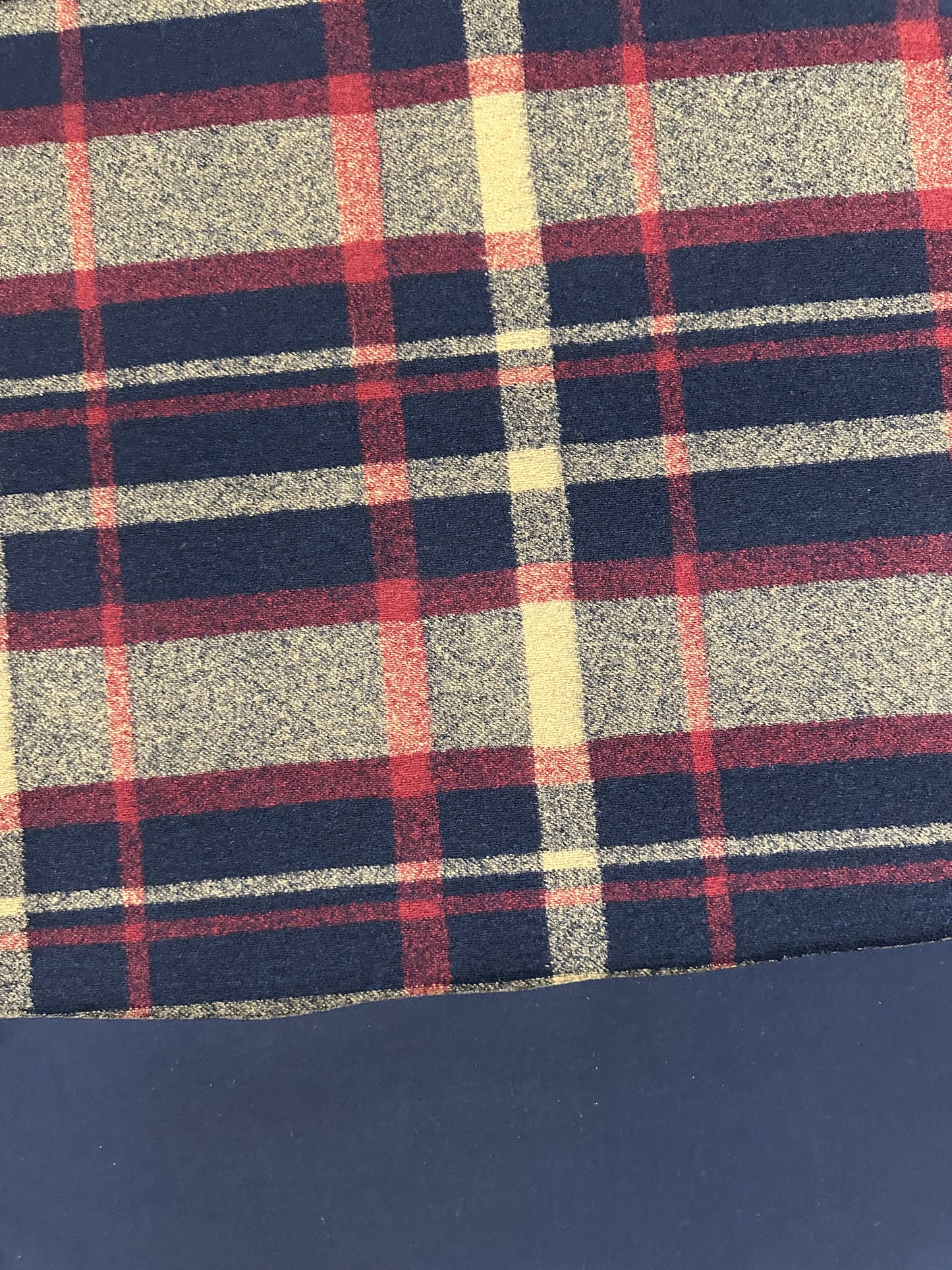 Flip side 350 blue/red/camel check double face navy