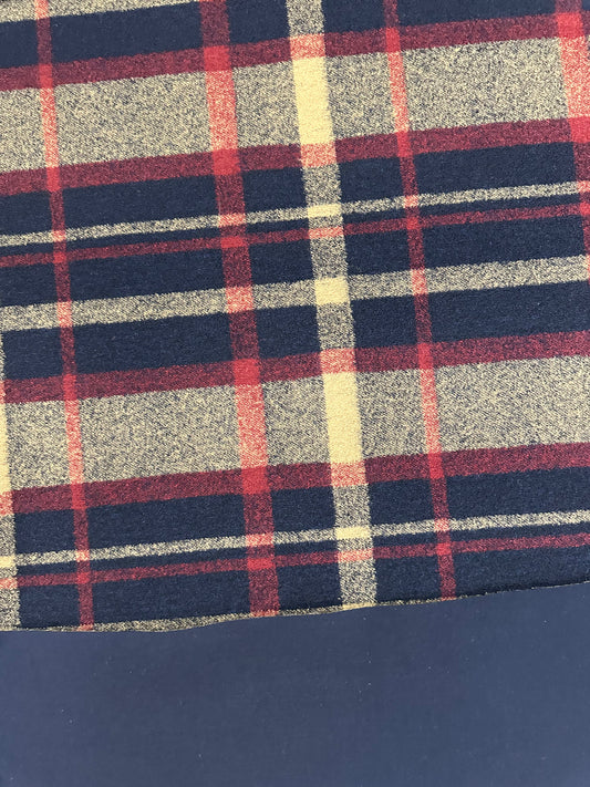 Flip side 350 blue/red/camel check double face navy