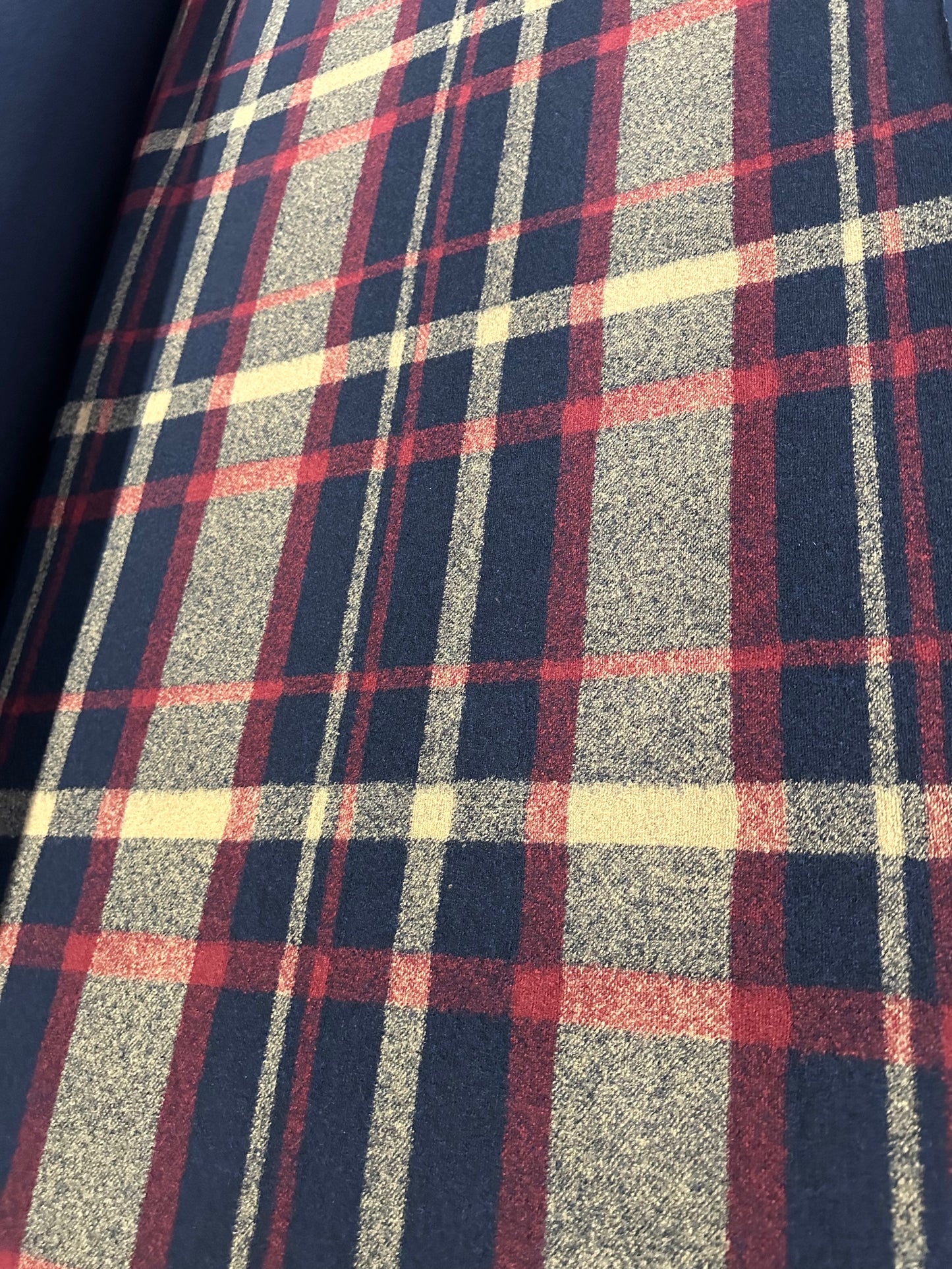 Flip side 350 blue/red/camel check double face navy