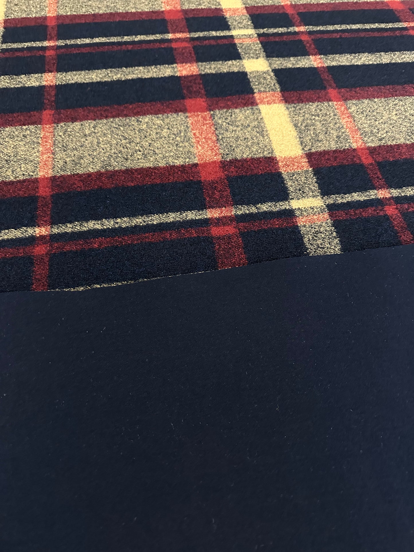 Flip side 350 blue/red/camel check double face navy