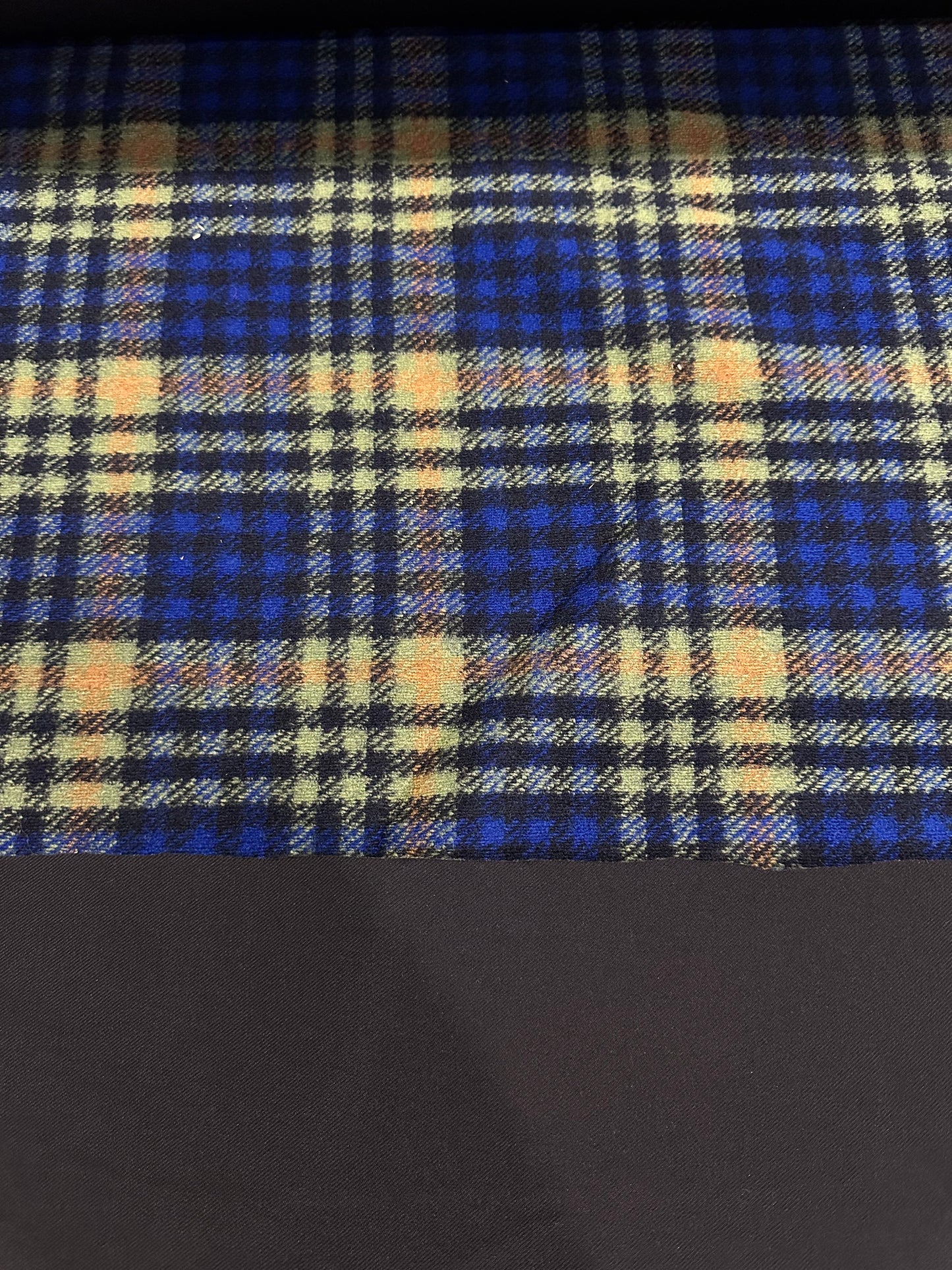 Flip side 355 Blue/green check double face black