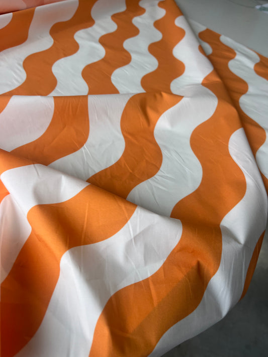 ATILLA 010 poplin stretch curly stripes