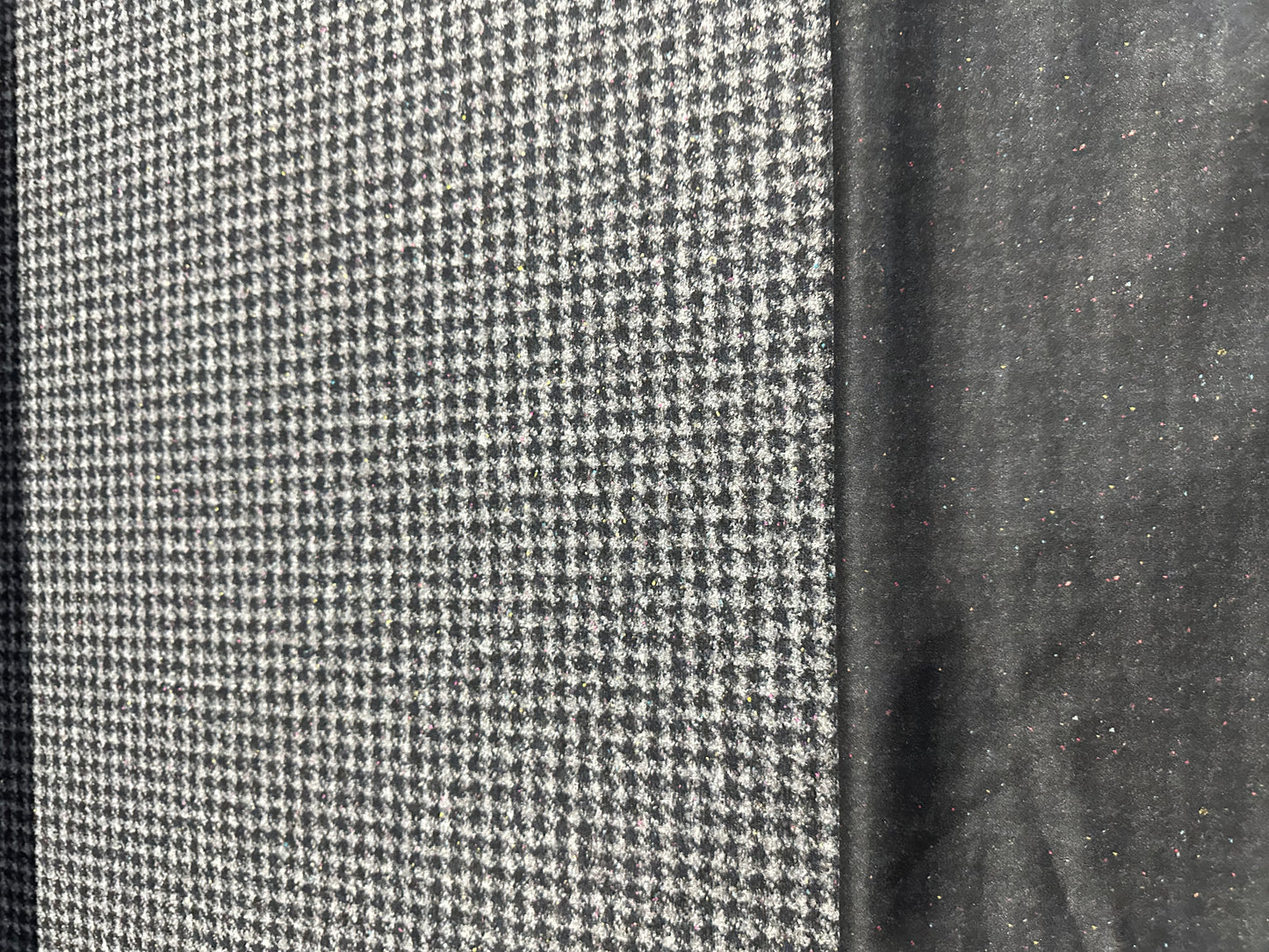 Flip side 385 Grey black pied de poule double face black