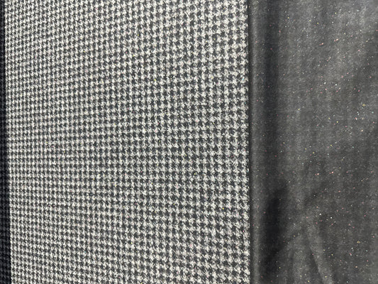 Flip side 385 Grey black pied de poule double face black