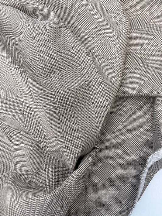 AMOS 017 check stretch with linen