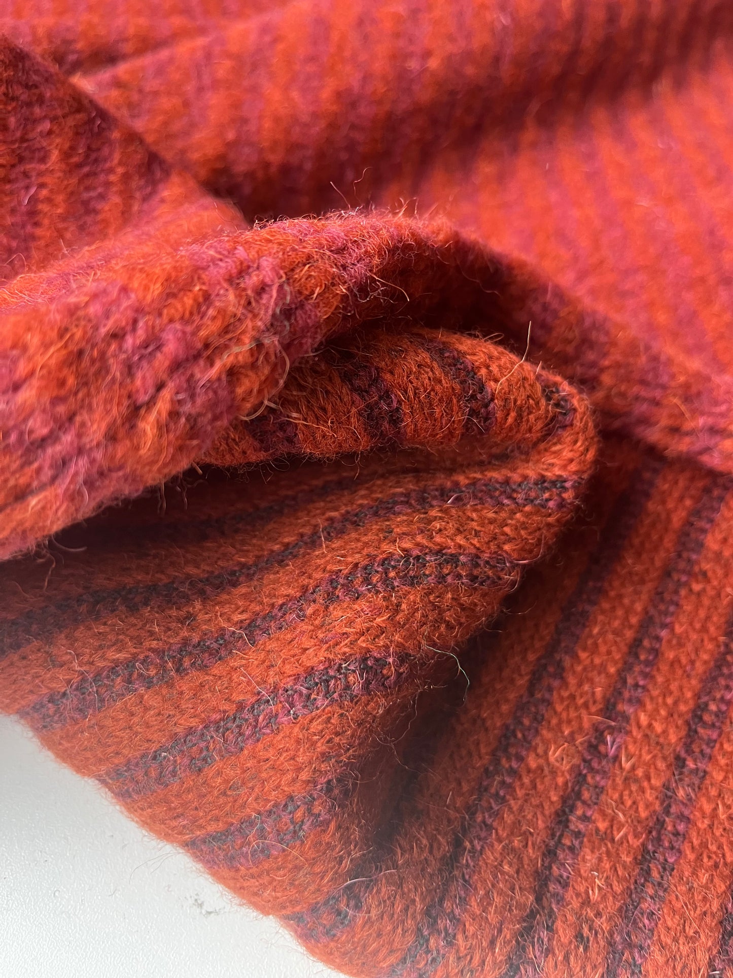 ATILLA 012 heavy wool jersey herringbone red/navy (Copy)tricot red/brique