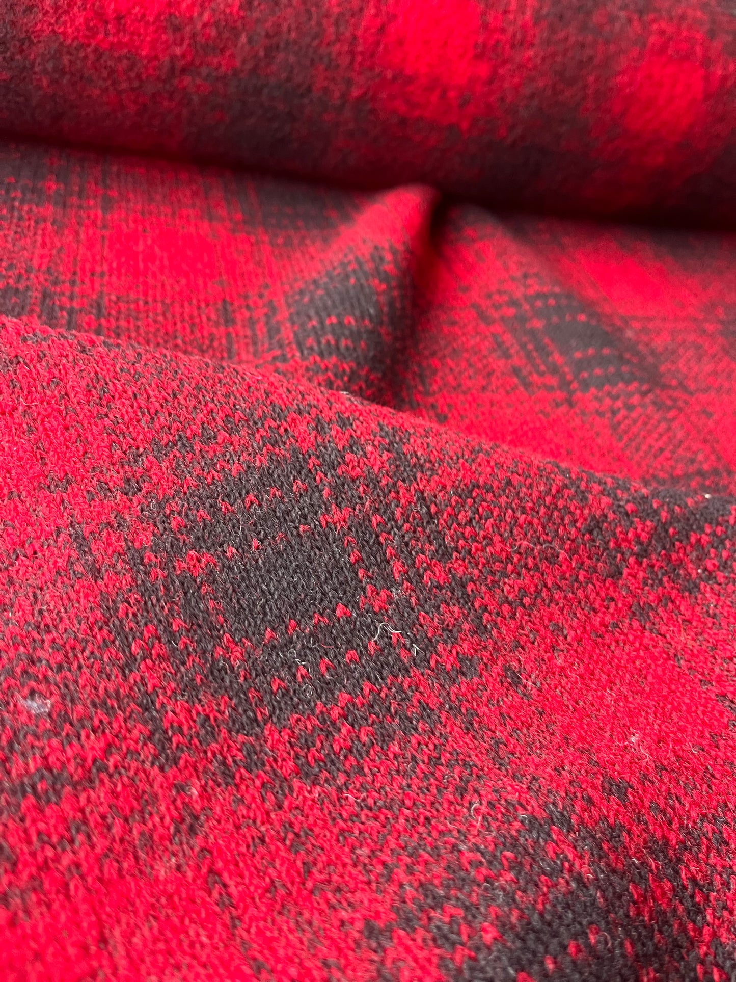 ATILLA 013  heavy wool jersey red/black check
