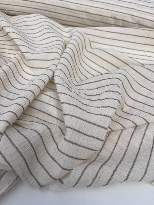 AMOS 019 colourwoven cotton voile stripes