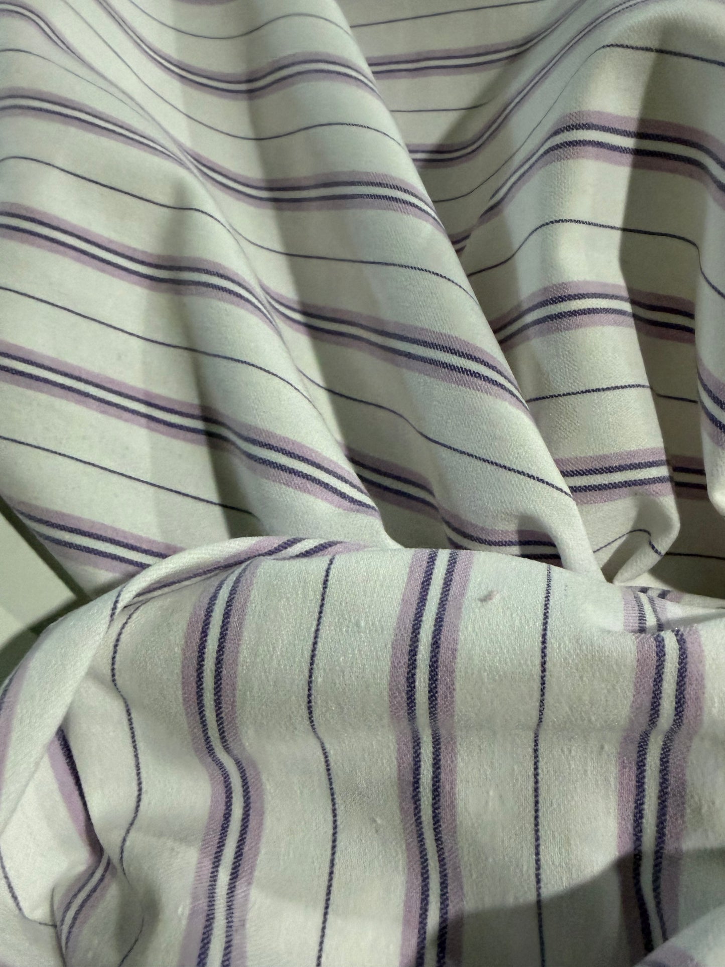 DANTE 061 cotton bengaline stripes white/lilac