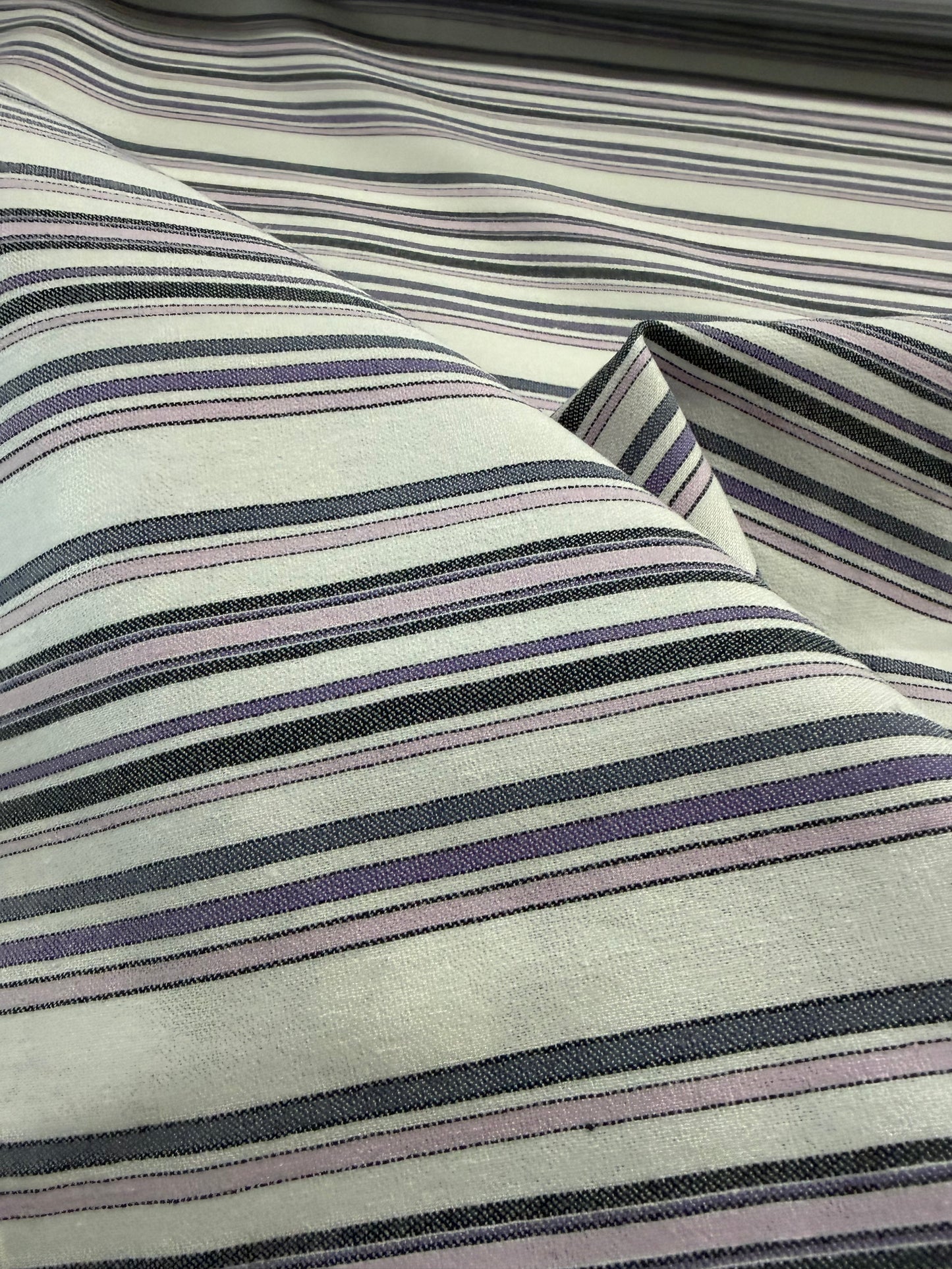 PC DANTE 061 bis cotton bengaline stripes white/lilac