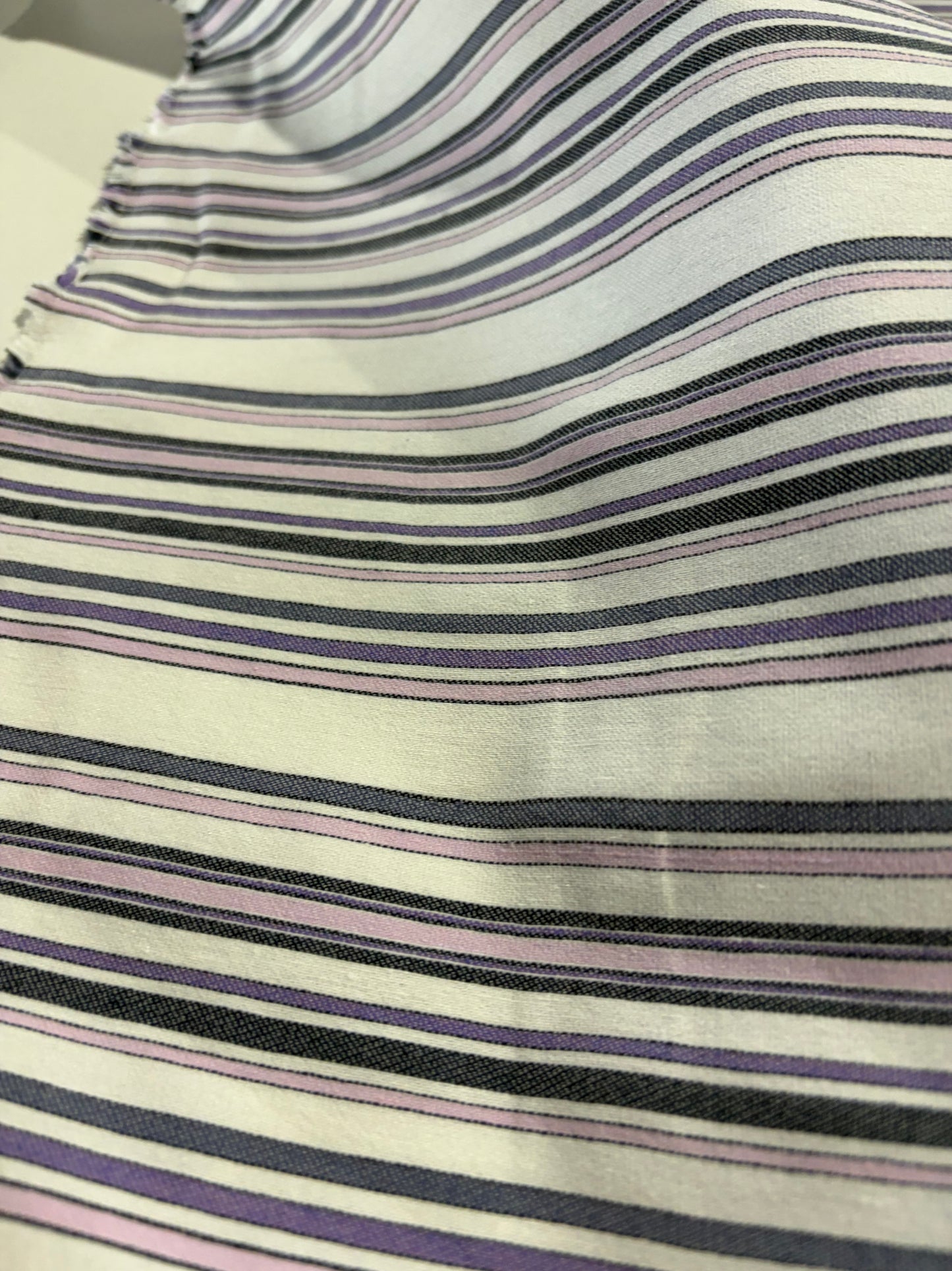 PC DANTE 061 bis cotton bengaline stripes white/lilac