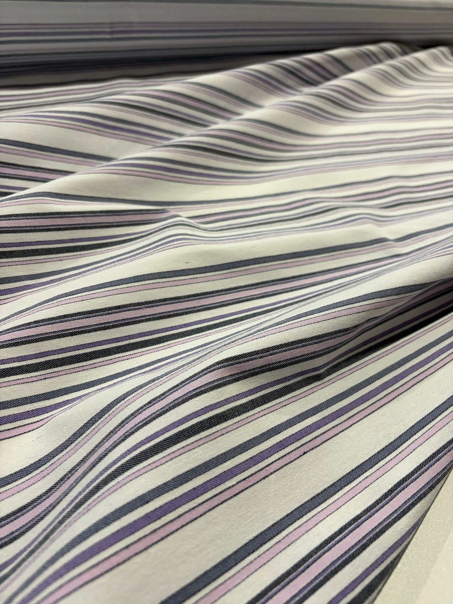 PC DANTE 061 bis cotton bengaline stripes white/lilac