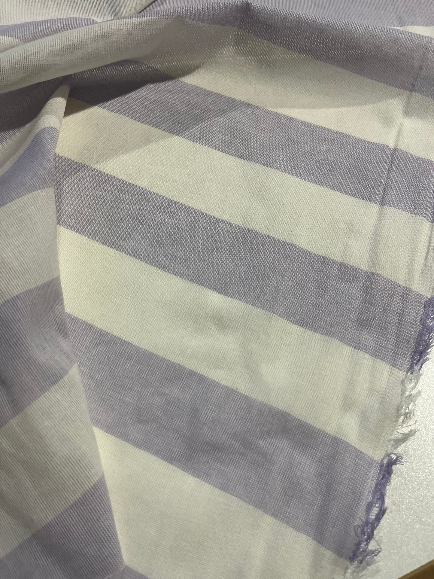 AMOS 030 woven cotton gaze stripe lilac